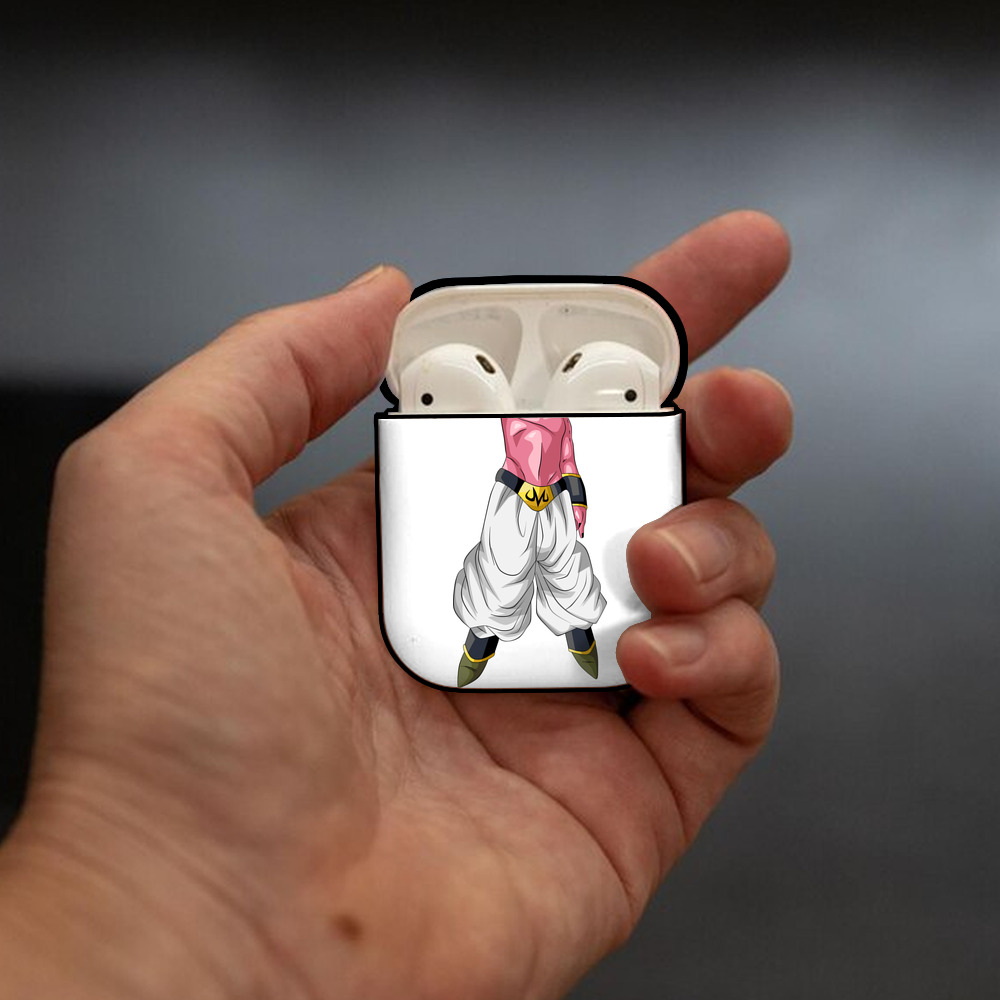ドラゴンボール 魔人ブウ DRAGON BALL Majin Buu AirPods 第2世代保護ケース ハードシェル ブラック 耐衝撃・防指紋・カラビナ付き