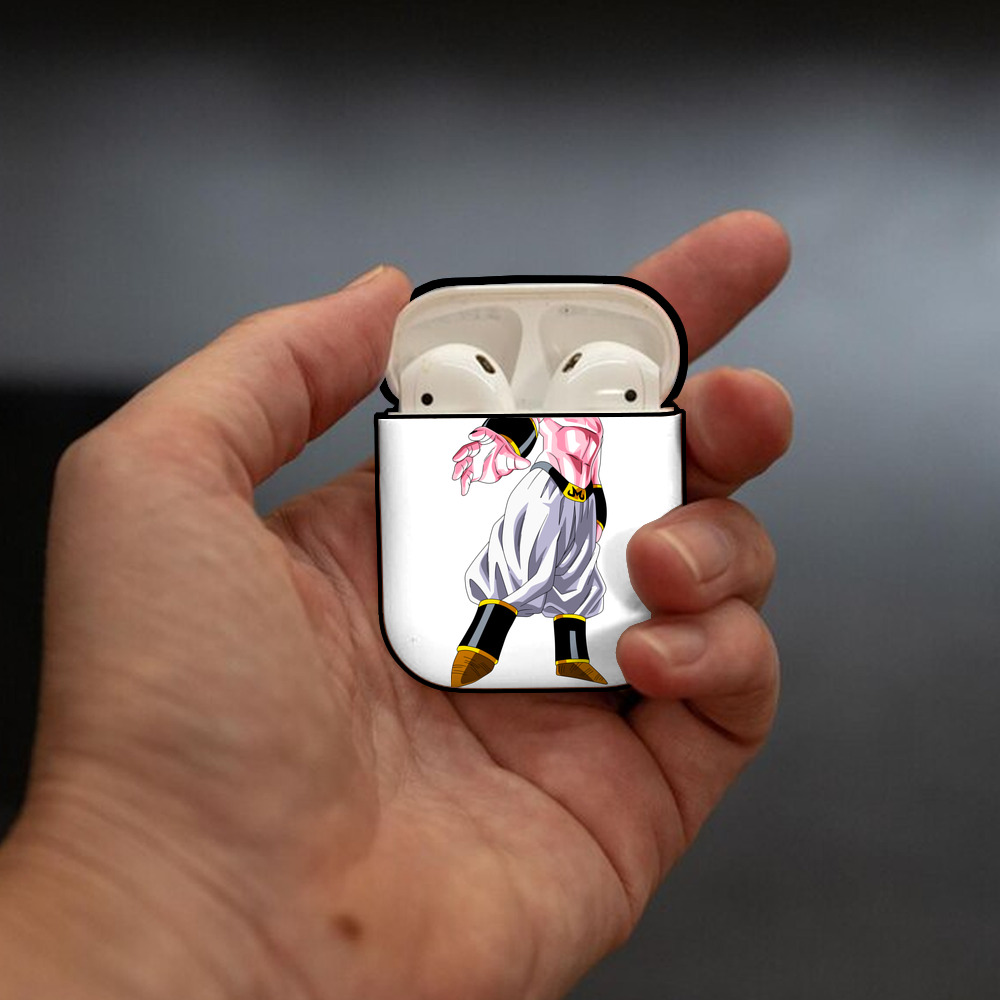 ドラゴンボール 魔人ブウ DRAGON BALL Majin Buu AirPods 第2世代保護ケース ハードシェル ブラック 耐衝撃・防指紋・カラビナ付き