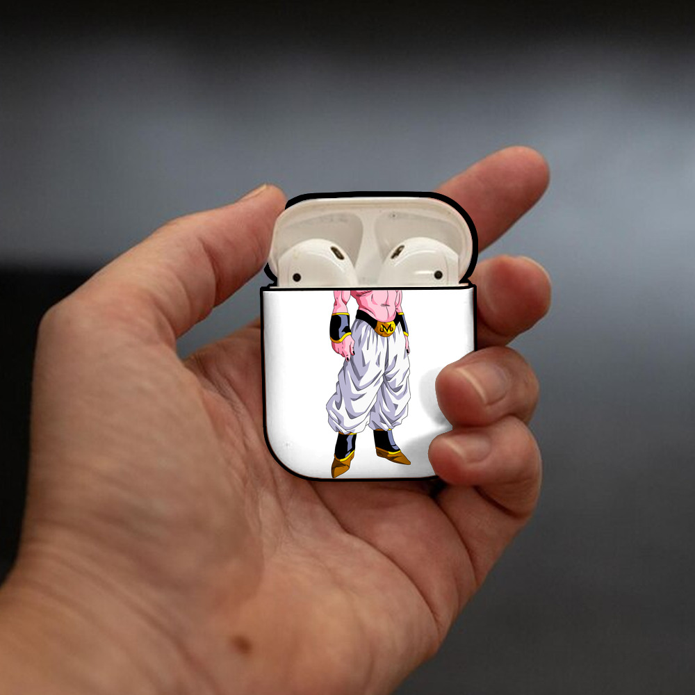 ドラゴンボール 魔人ブウ DRAGON BALL Majin Buu AirPods 第2世代保護ケース ハードシェル ブラック 耐衝撃・防指紋・カラビナ付き