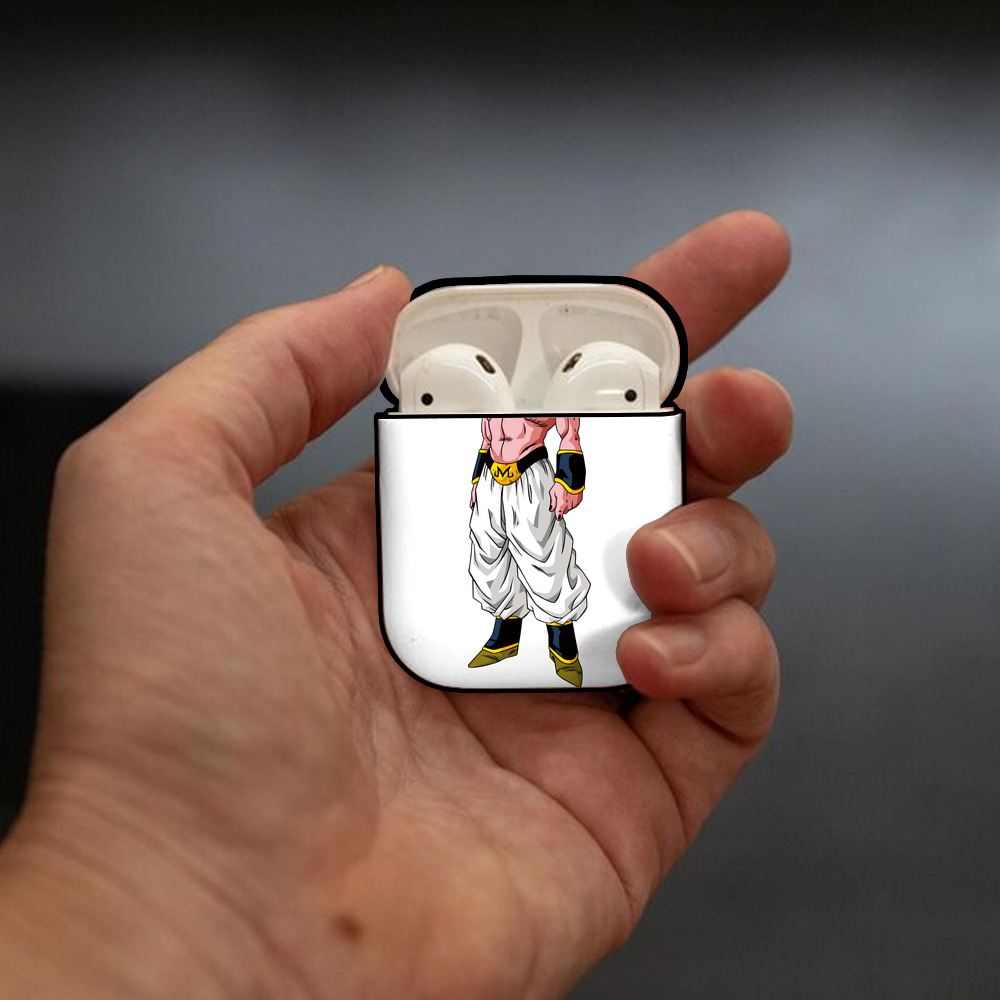ドラゴンボール 魔人ブウ DRAGON BALL Majin Buu AirPods 第2世代保護ケース ハードシェル ブラック 耐衝撃・防指紋・カラビナ付き