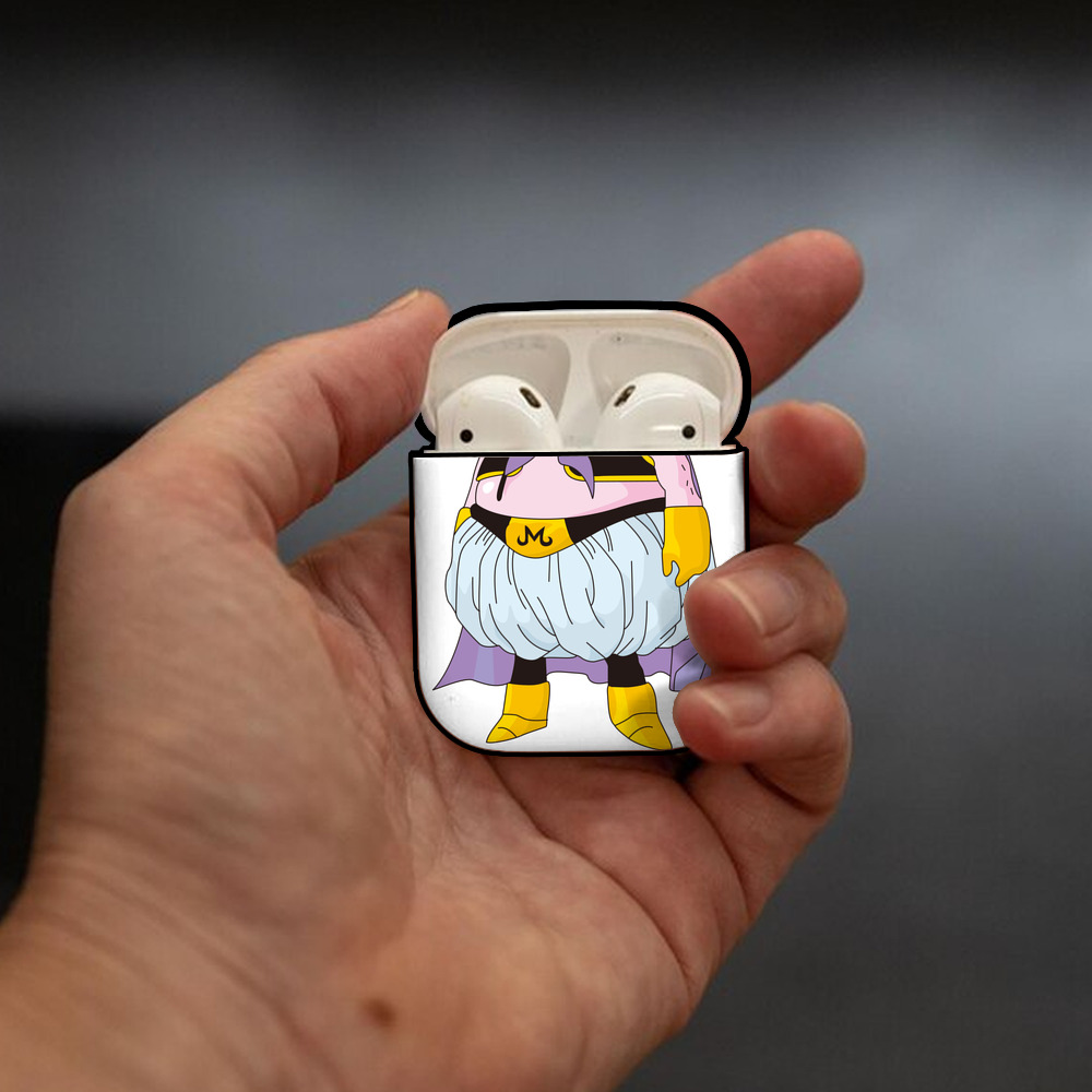 ドラゴンボール 魔人ブウ DRAGON BALL Majin Buu AirPods 第2世代保護ケース ハードシェル ブラック 耐衝撃・防指紋・カラビナ付き