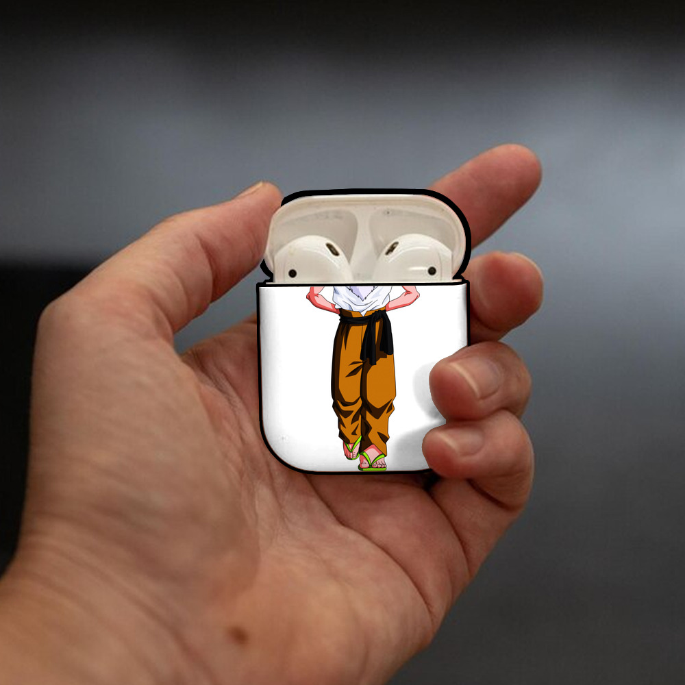 ドラゴンボール 亀仙人（かめせんにん） DRAGON BALL Master Roshi Kame Sennin AirPods 第2世代保護ケース ハードシェル ブラック 耐衝撃・防指紋・カラビナ付き