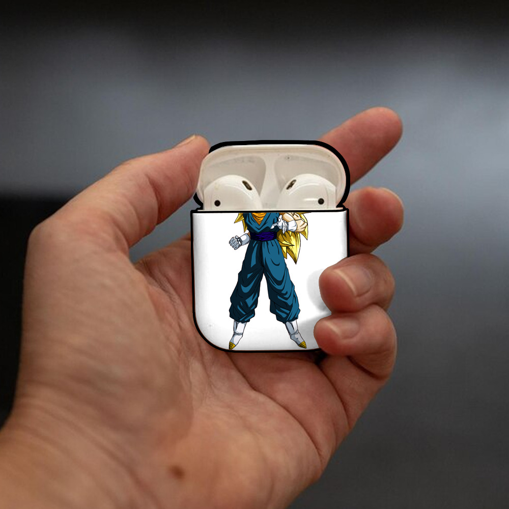 ドラゴンボール ベジット DRAGON BALL Vegetto AirPods 第2世代保護ケース ハードシェル ブラック 耐衝撃・防指紋・カラビナ付き