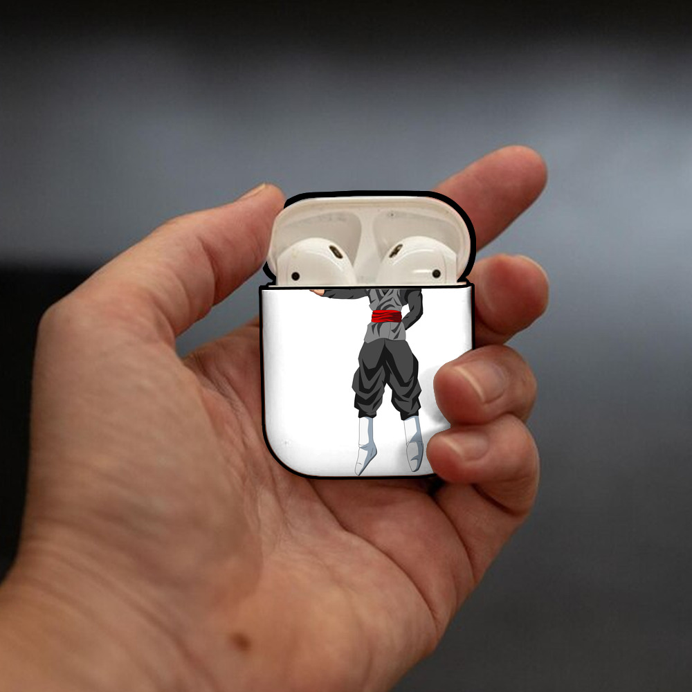 ドラゴンボール ベジット DRAGON BALL Vegetto AirPods 第2世代保護ケース ハードシェル ブラック 耐衝撃・防指紋・カラビナ付き