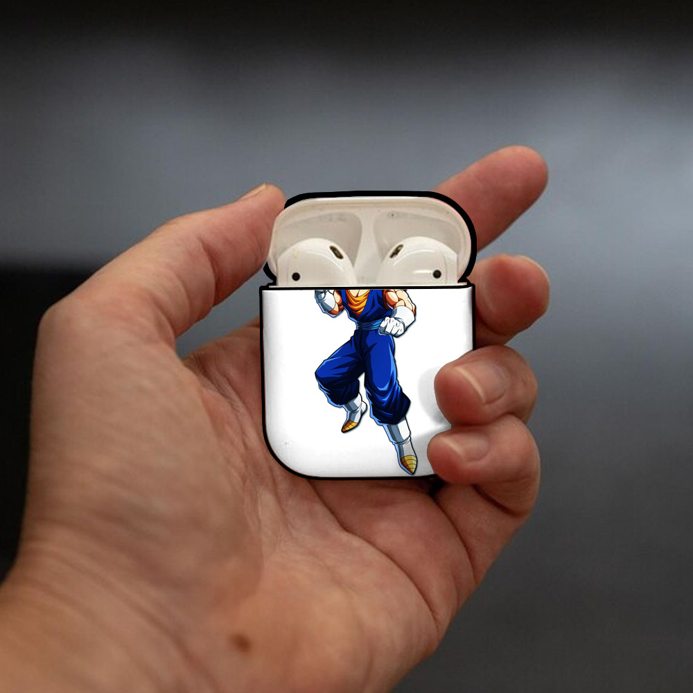 ドラゴンボール ベジット DRAGON BALL Vegetto AirPods 第2世代保護ケース ハードシェル ブラック 耐衝撃・防指紋・カラビナ付き