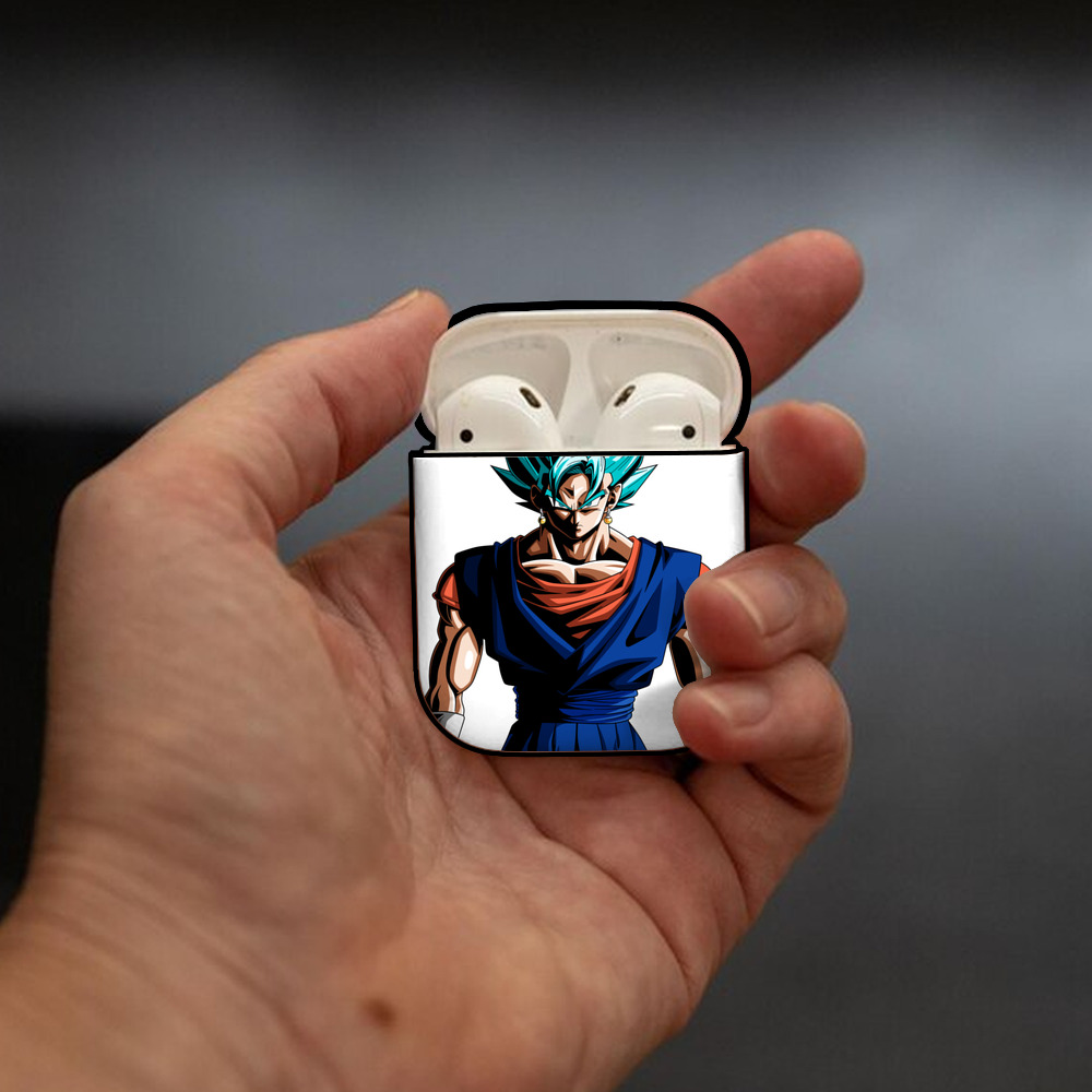 ドラゴンボール ベジット DRAGON BALL Vegetto AirPods 第2世代保護ケース ハードシェル ブラック 耐衝撃・防指紋・カラビナ付き