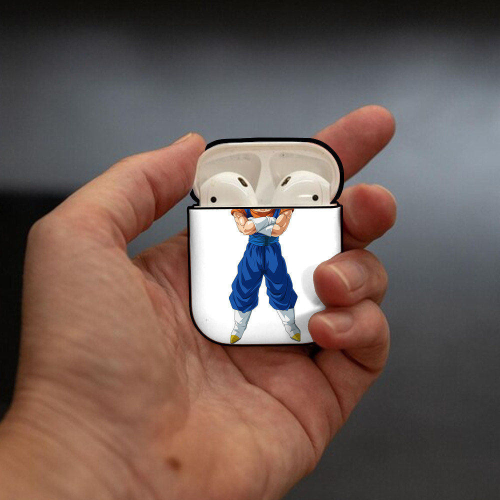 ドラゴンボール ベジット DRAGON BALL Vegetto AirPods 第2世代保護ケース ハードシェル ブラック 耐衝撃・防指紋・カラビナ付き