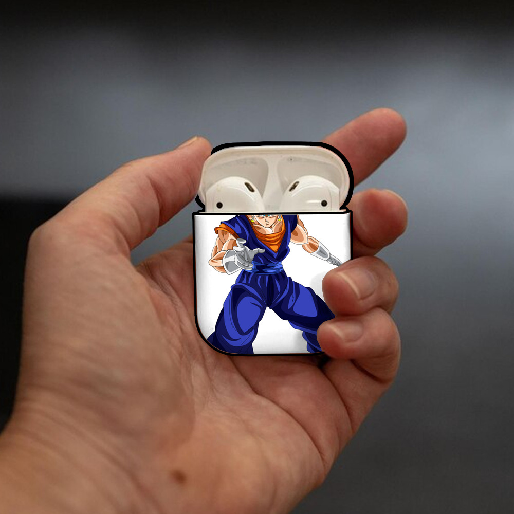 ドラゴンボール ベジット DRAGON BALL Vegetto AirPods 第2世代保護ケース ハードシェル ブラック 耐衝撃・防指紋・カラビナ付き