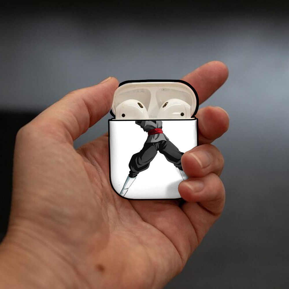 ドラゴンボール ベジット DRAGON BALL Vegetto AirPods 第2世代保護ケース ハードシェル ブラック 耐衝撃・防指紋・カラビナ付き