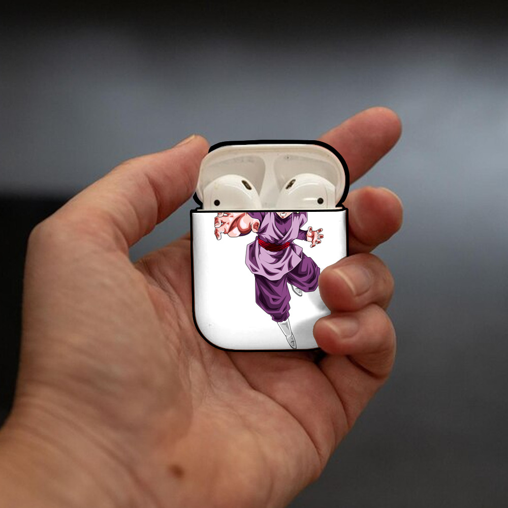 ドラゴンボール ベジット DRAGON BALL Vegetto AirPods 第2世代保護ケース ハードシェル ブラック 耐衝撃・防指紋・カラビナ付き