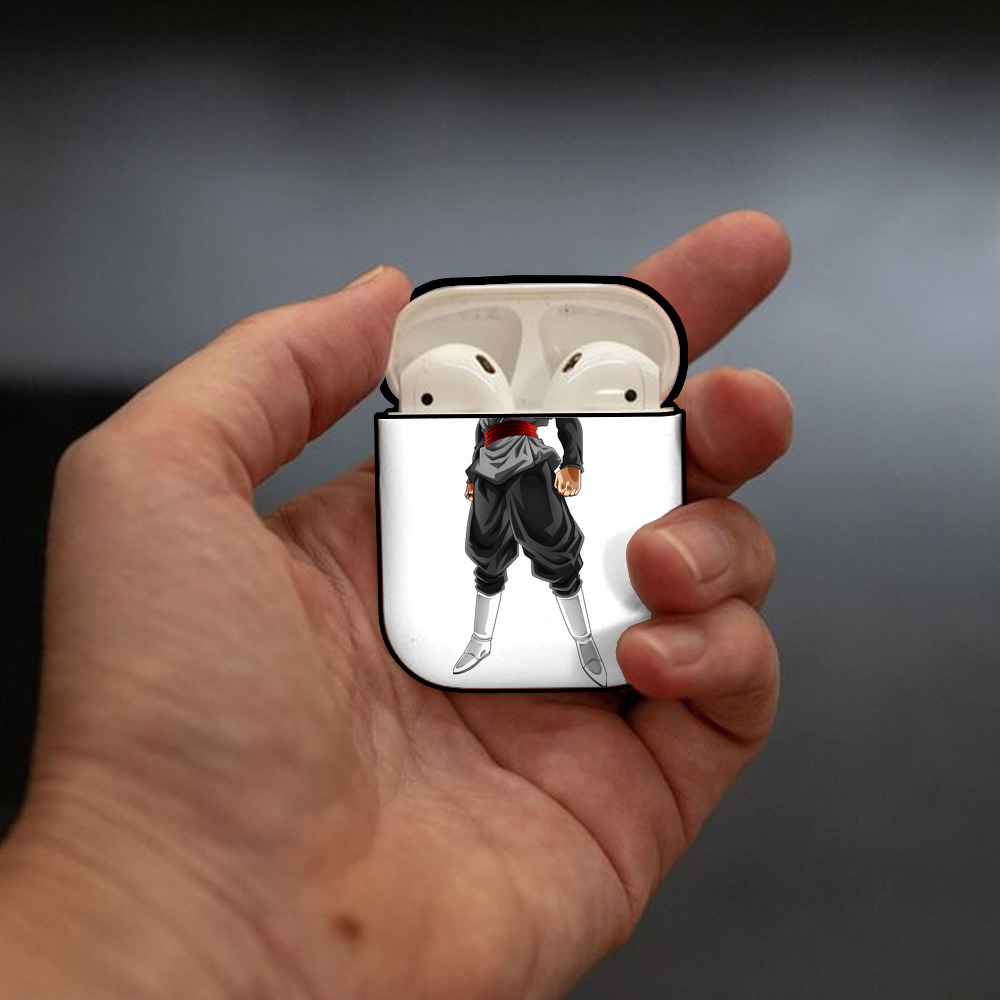 ドラゴンボール ベジット DRAGON BALL Vegetto AirPods 第2世代保護ケース ハードシェル ブラック 耐衝撃・防指紋・カラビナ付き