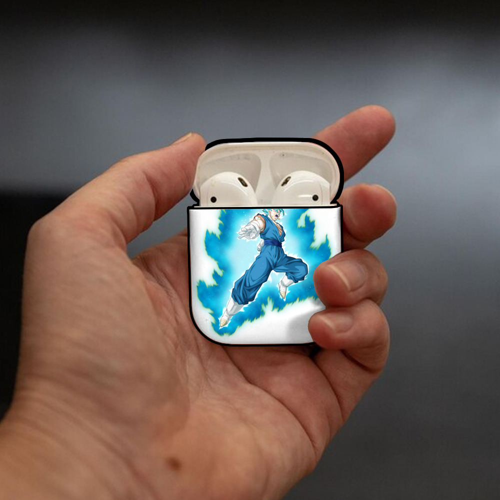 ドラゴンボール ベジット DRAGON BALL Vegetto AirPods 第2世代保護ケース ハードシェル ブラック 耐衝撃・防指紋・カラビナ付き