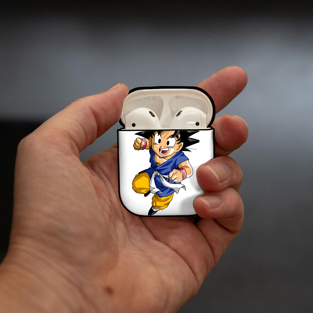 ドラゴンボール 孫悟天 そん ごてん DRAGON BALL Son Goten AirPods 第2世代保護ケース ハードシェル ブラック 耐衝撃・防指紋・カラビナ付き