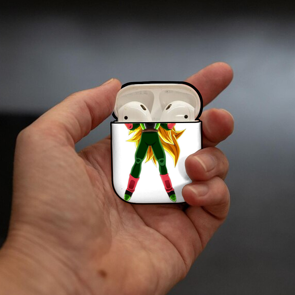 ドラゴンボール ブロリー DRAGON BALL Broli AirPods 第2世代保護ケース ハードシェル ブラック 耐衝撃・防指紋・カラビナ付き
