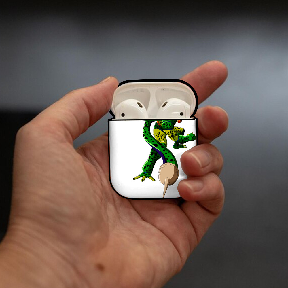 ドラゴンボール セル DRAGON BALL Cell AirPods 第2世代保護ケース ハードシェル ブラック 耐衝撃・防指紋・カラビナ付き