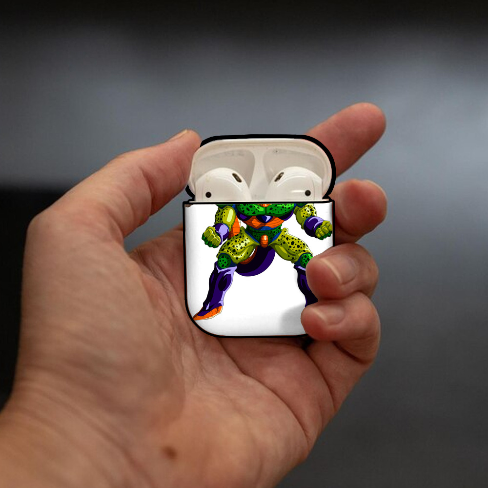ドラゴンボール セル DRAGON BALL Cell AirPods 第2世代保護ケース ハードシェル ブラック 耐衝撃・防指紋・カラビナ付き