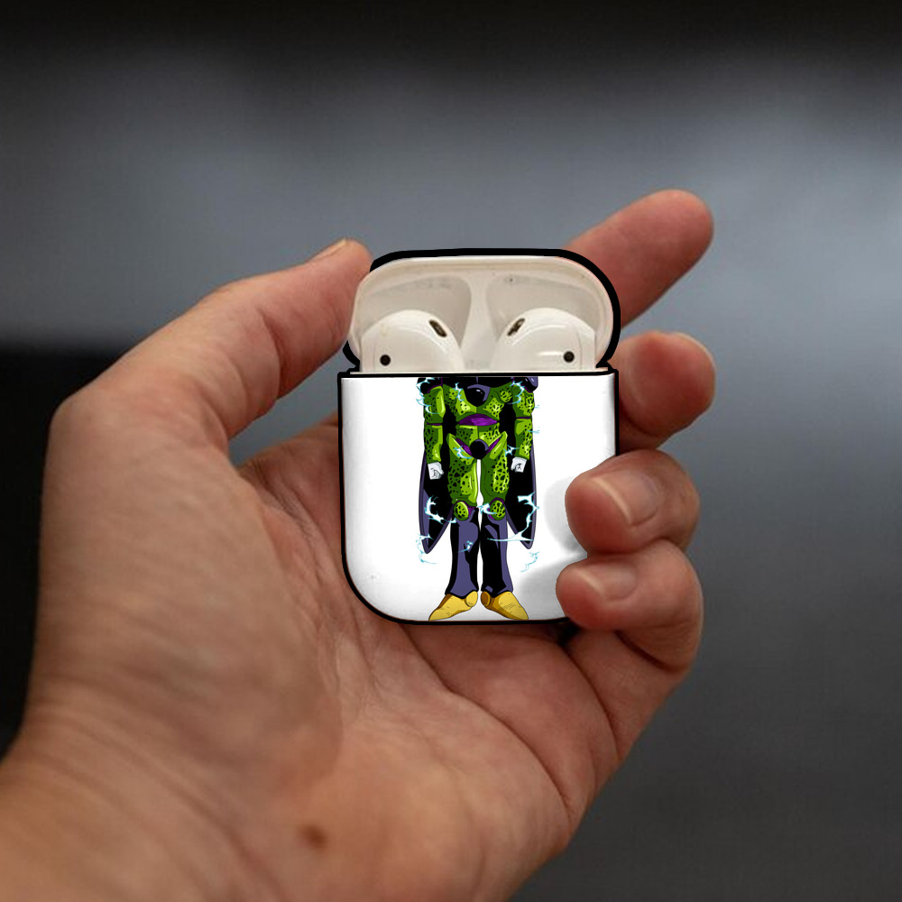 ドラゴンボール セル DRAGON BALL Cell AirPods 第2世代保護ケース ハードシェル ブラック 耐衝撃・防指紋・カラビナ付き