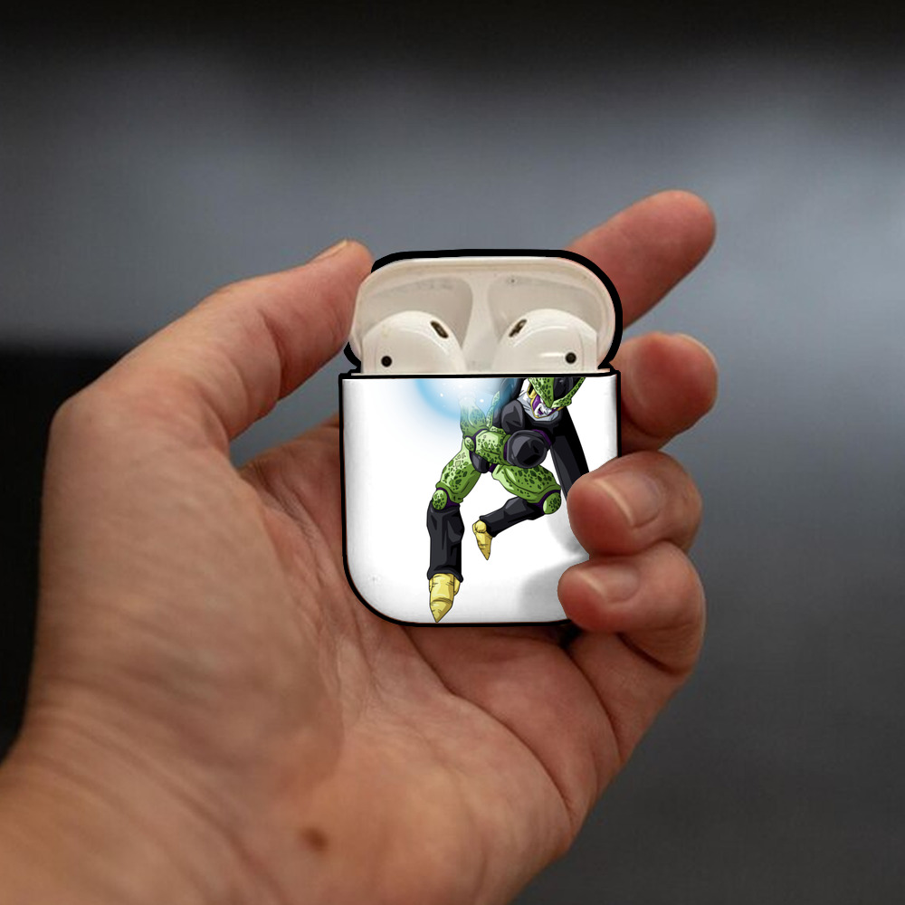 ドラゴンボール セル DRAGON BALL Cell AirPods 第2世代保護ケース ハードシェル ブラック 耐衝撃・防指紋・カラビナ付き