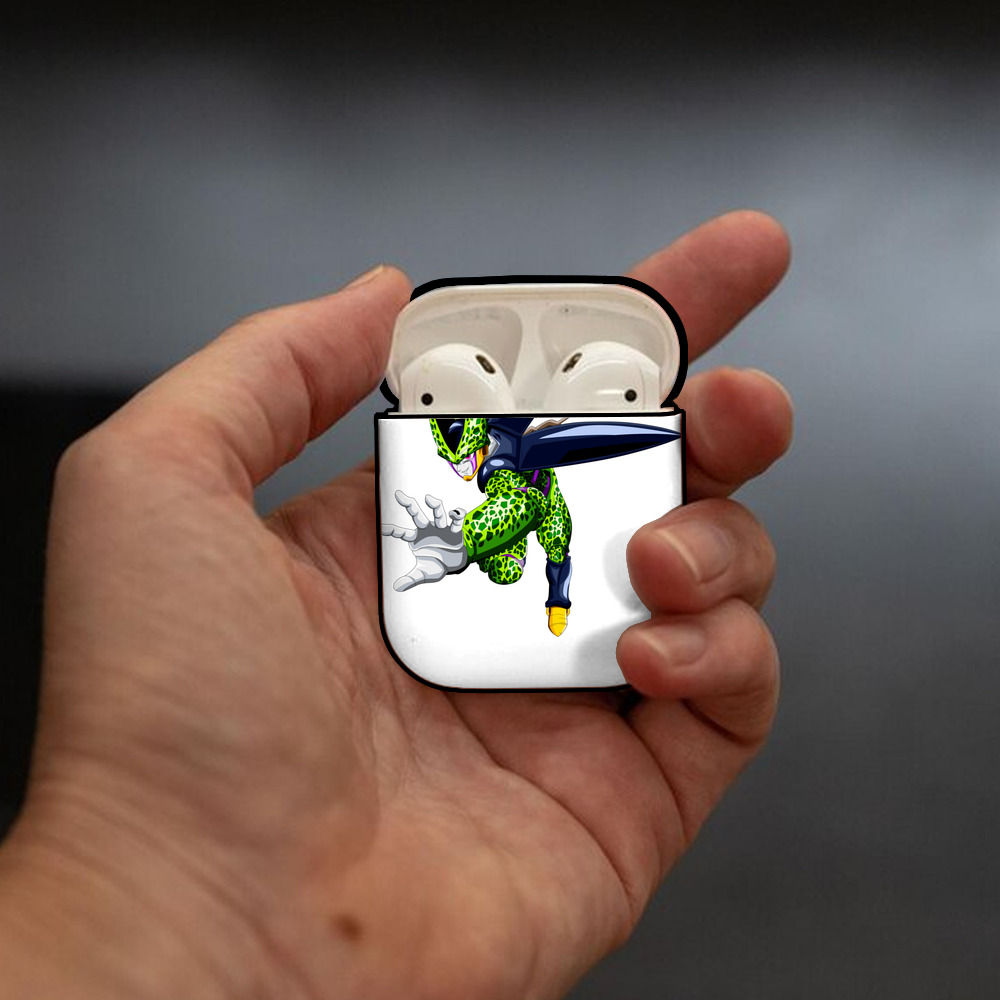 ドラゴンボール セル DRAGON BALL Cell AirPods 第2世代保護ケース ハードシェル ブラック 耐衝撃・防指紋・カラビナ付き