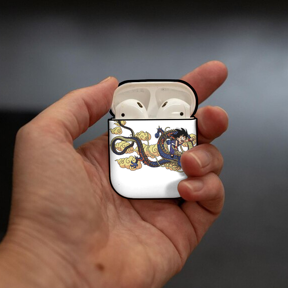 ドラゴンボール 神龍 シェンロン DRAGON BALL Shenron AirPods 第2世代保護ケース ハードシェル ブラック 耐衝撃・防指紋・カラビナ付き