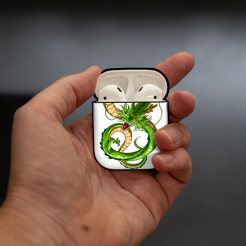 ドラゴンボール 神龍 シェンロン DRAGON BALL Shenron AirPods 第2世代保護ケース ハードシェル ブラック 耐衝撃・防指紋・カラビナ付き