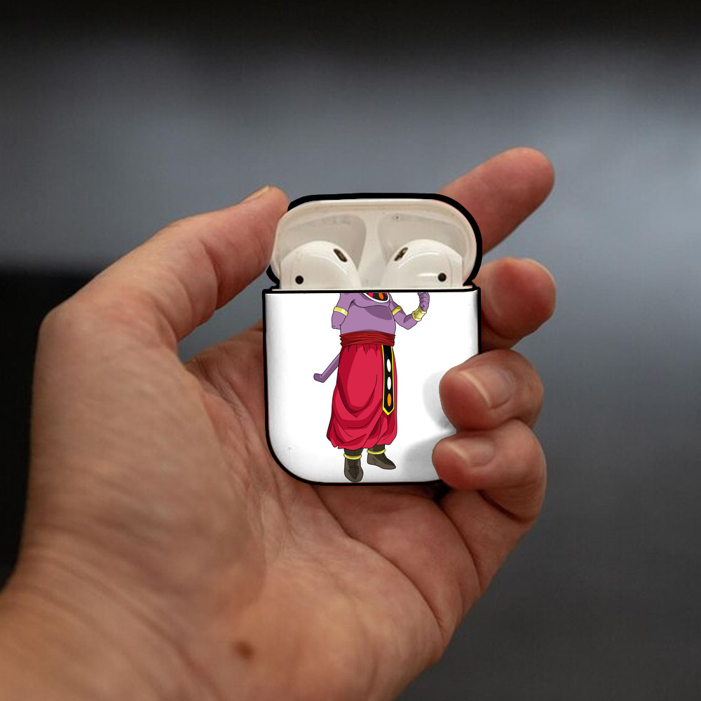 ドラゴンボール シャンパ DRAGON BALL Champa AirPods 第2世代保護ケース ハードシェル ブラック 耐衝撃・防指紋・カラビナ付き