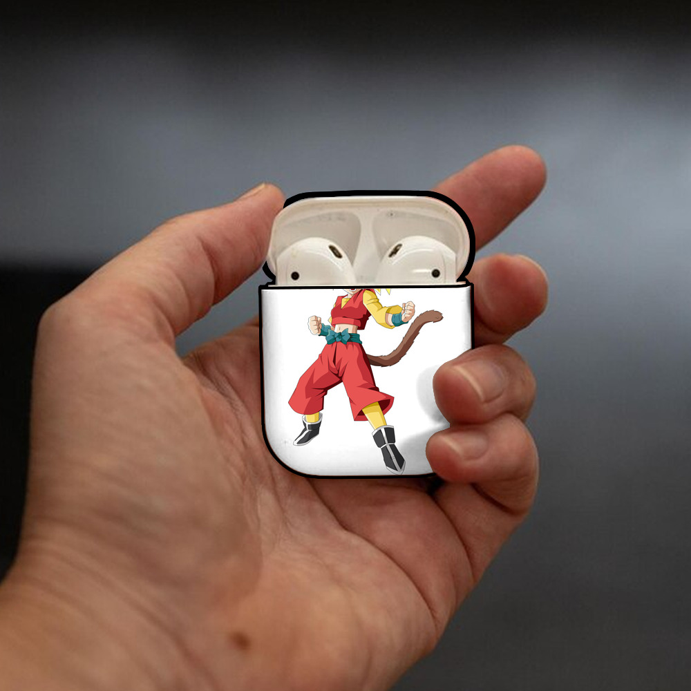 ドラゴンボール カリフラ DRAGON BALL Caulifla AirPods 第2世代保護ケース ハードシェル ブラック 耐衝撃・防指紋・カラビナ付き