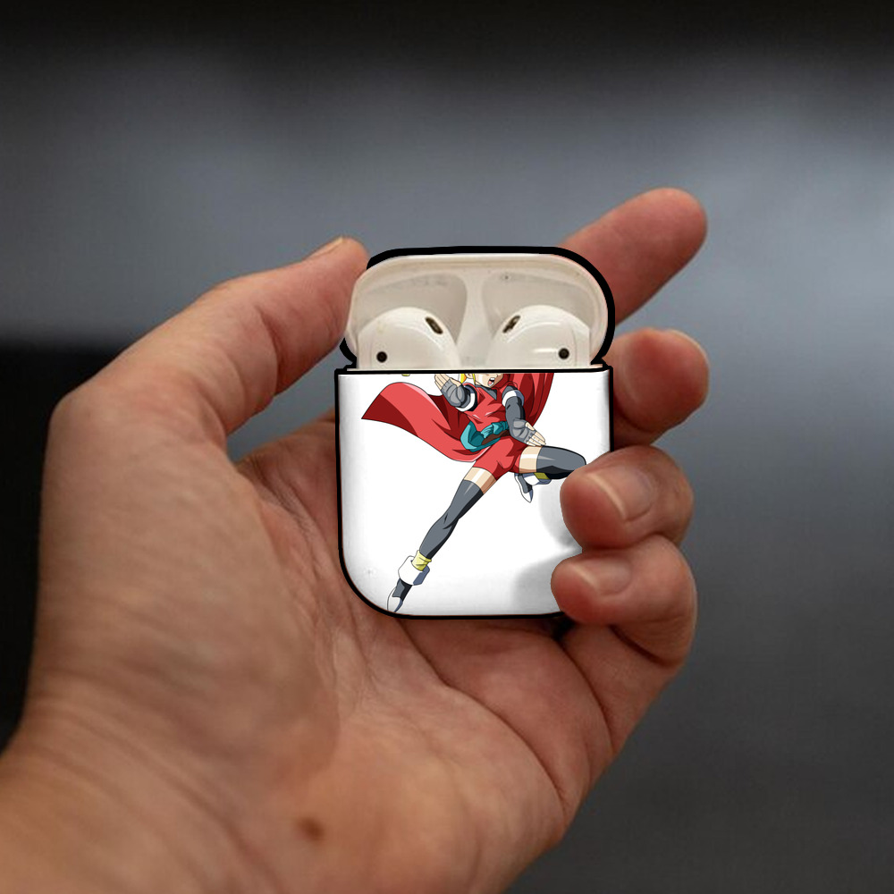 ドラゴンボール カリフラ DRAGON BALL Caulifla AirPods 第2世代保護ケース ハードシェル ブラック 耐衝撃・防指紋・カラビナ付き