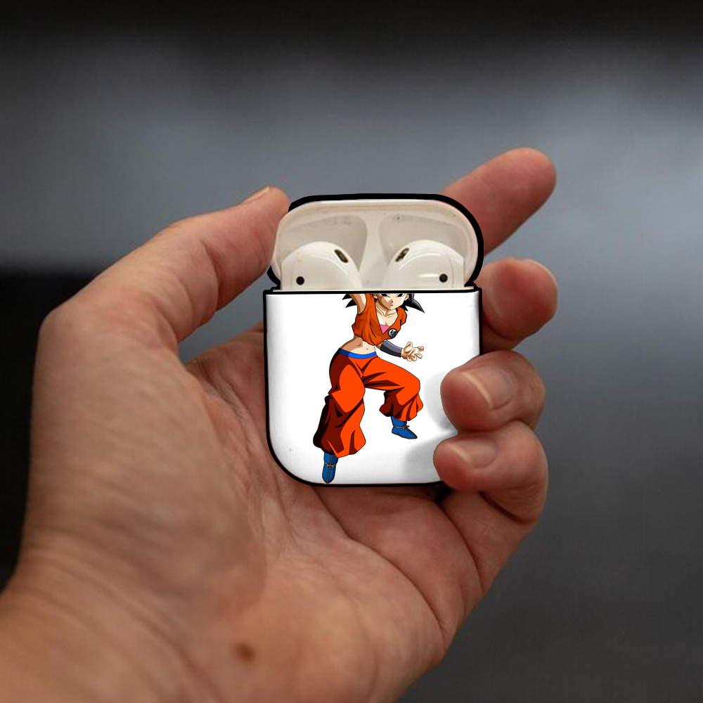 ドラゴンボール カリフラ DRAGON BALL Caulifla AirPods 第2世代保護ケース ハードシェル ブラック 耐衝撃・防指紋・カラビナ付き