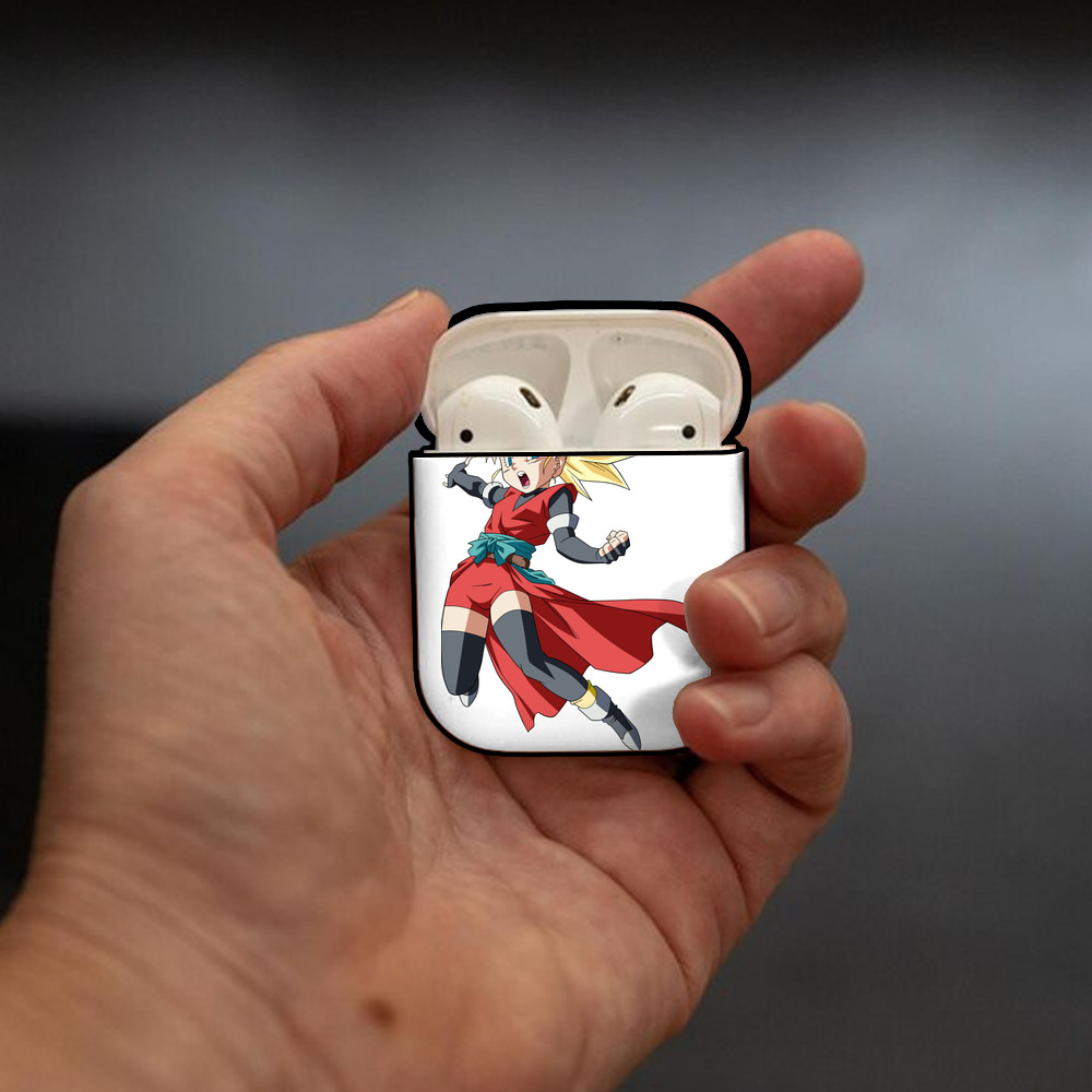 ドラゴンボール カリフラ DRAGON BALL Caulifla AirPods 第2世代保護ケース ハードシェル ブラック 耐衝撃・防指紋・カラビナ付き