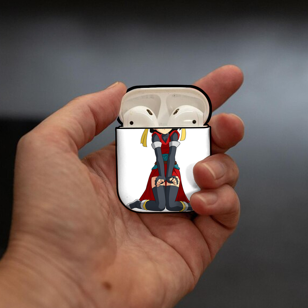 ドラゴンボール パン DRAGON BALL Pan AirPods 第2世代保護ケース ハードシェル ブラック 耐衝撃・防指紋・カラビナ付き