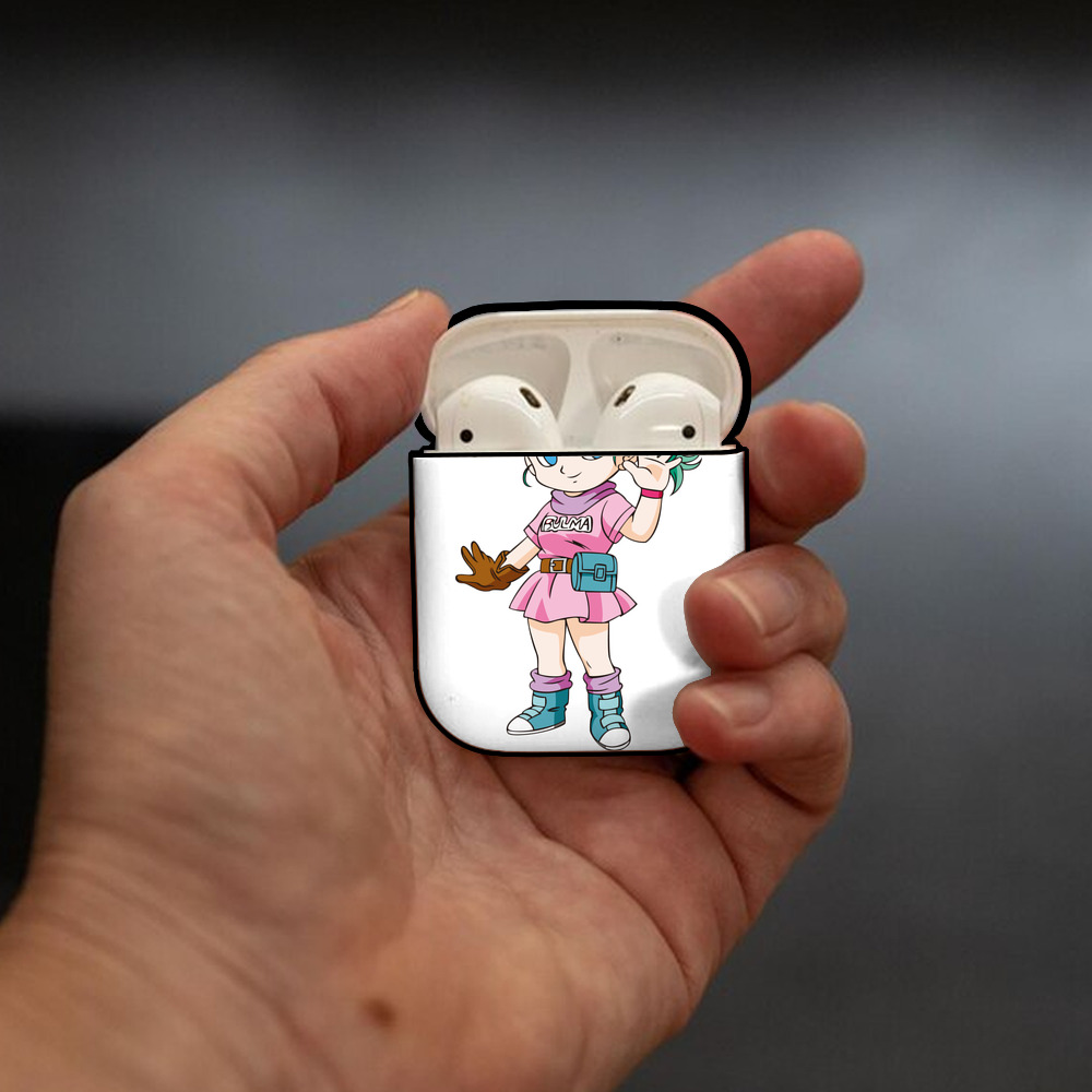 ドラゴンボール ブルマ DRAGON BALL Bulma AirPods 第2世代保護ケース ハードシェル ブラック 耐衝撃・防指紋・カラビナ付き