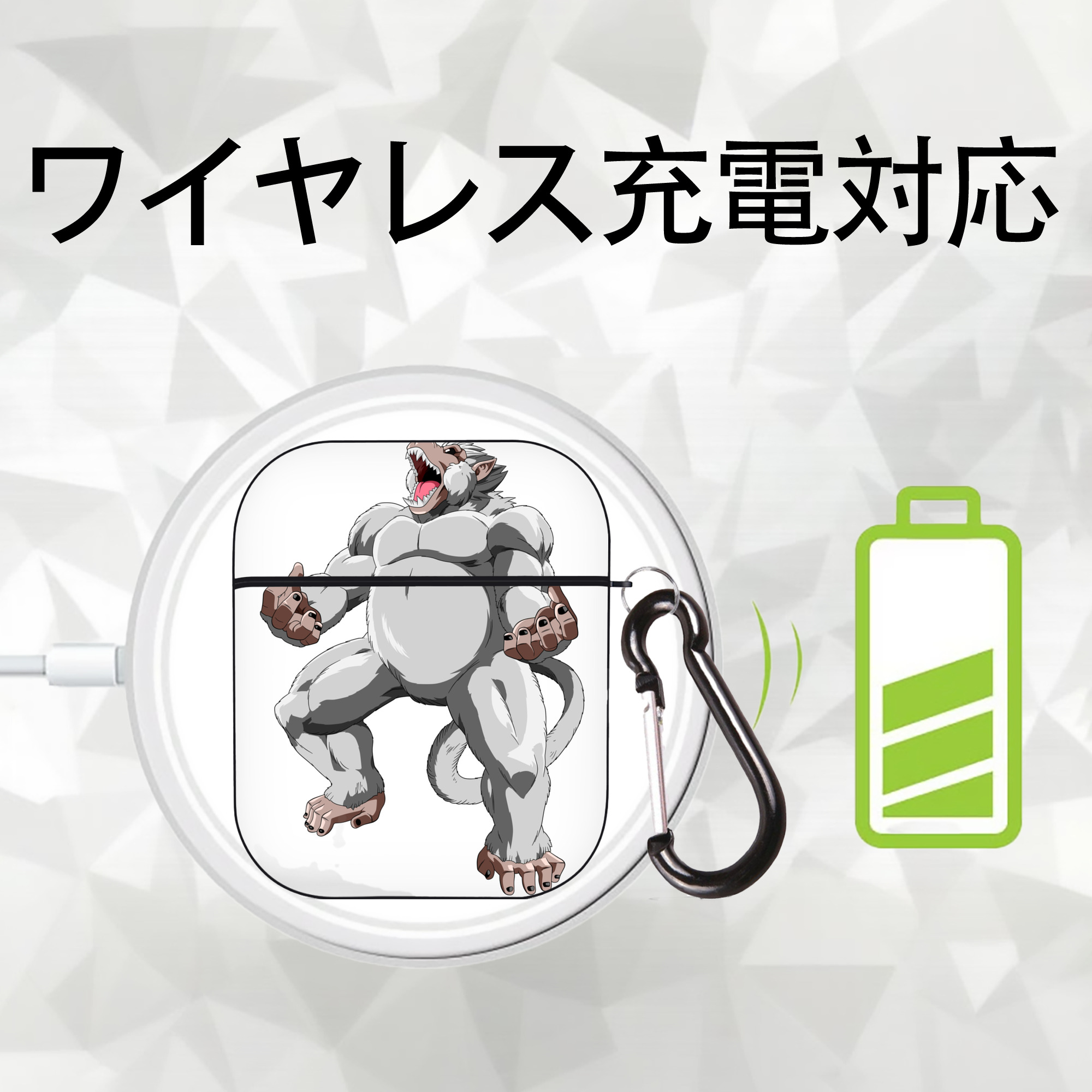 ドラゴンボール DRAGON BALL AirPods 第2世代保護ケース ハードシェル ブラック 耐衝撃・防指紋・カラビナ付き