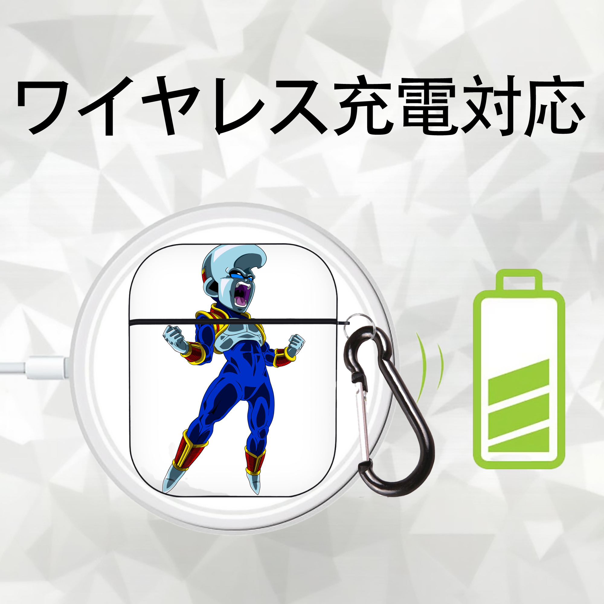 ドラゴンボール DRAGON BALL AirPods 第2世代保護ケース ハードシェル ブラック 耐衝撃・防指紋・カラビナ付き