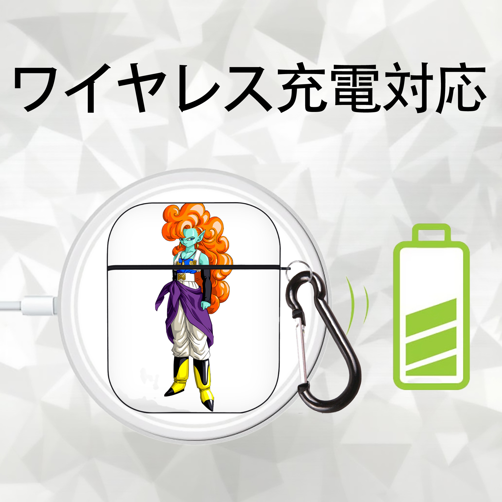 ドラゴンボール DRAGON BALL AirPods 第2世代保護ケース ハードシェル ブラック 耐衝撃・防指紋・カラビナ付き