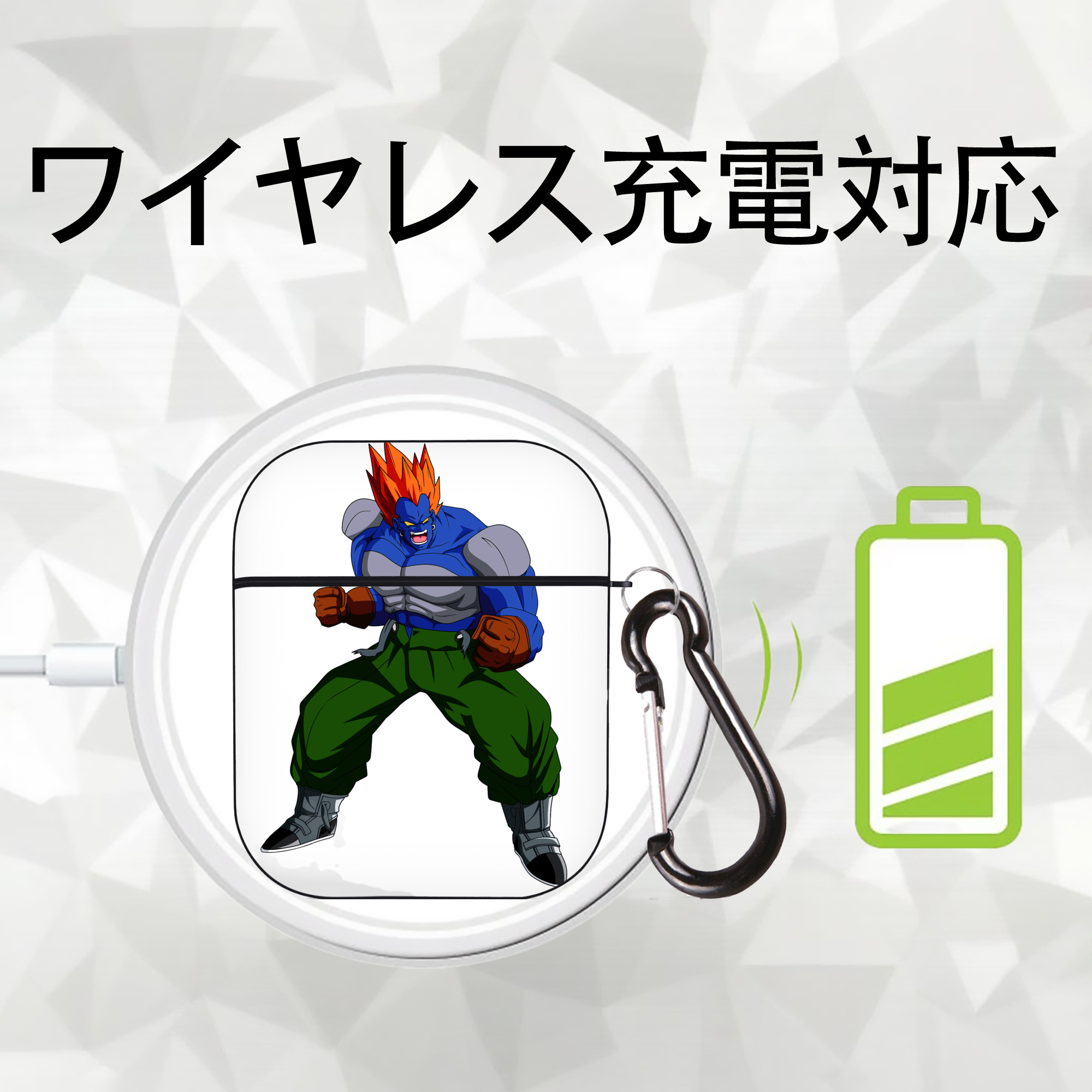 ドラゴンボール DRAGON BALL AirPods 第2世代保護ケース ハードシェル ブラック 耐衝撃・防指紋・カラビナ付き