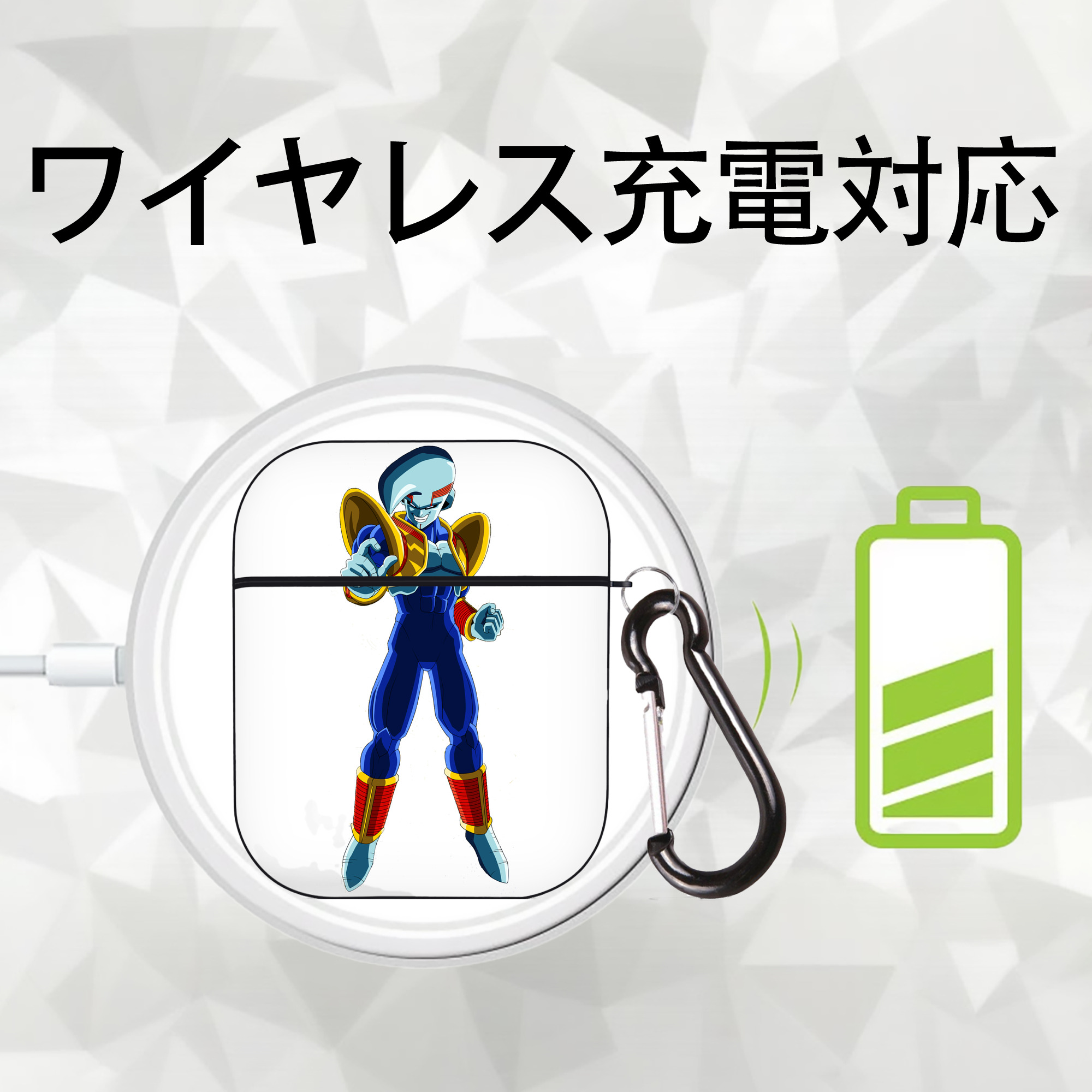 ドラゴンボール DRAGON BALL AirPods 第2世代保護ケース ハードシェル ブラック 耐衝撃・防指紋・カラビナ付き