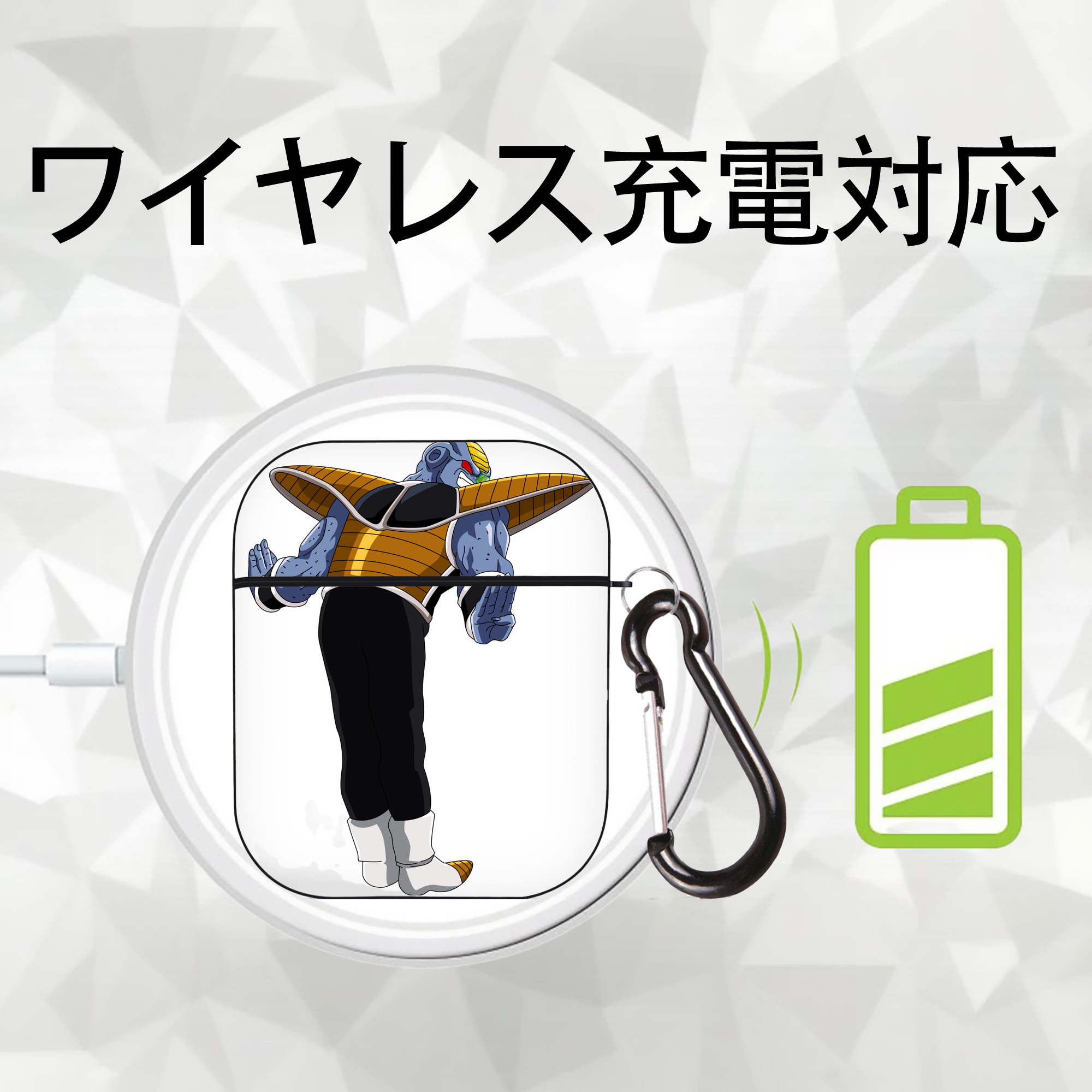 ドラゴンボール DRAGON BALL AirPods 第2世代保護ケース ハードシェル ブラック 耐衝撃・防指紋・カラビナ付き