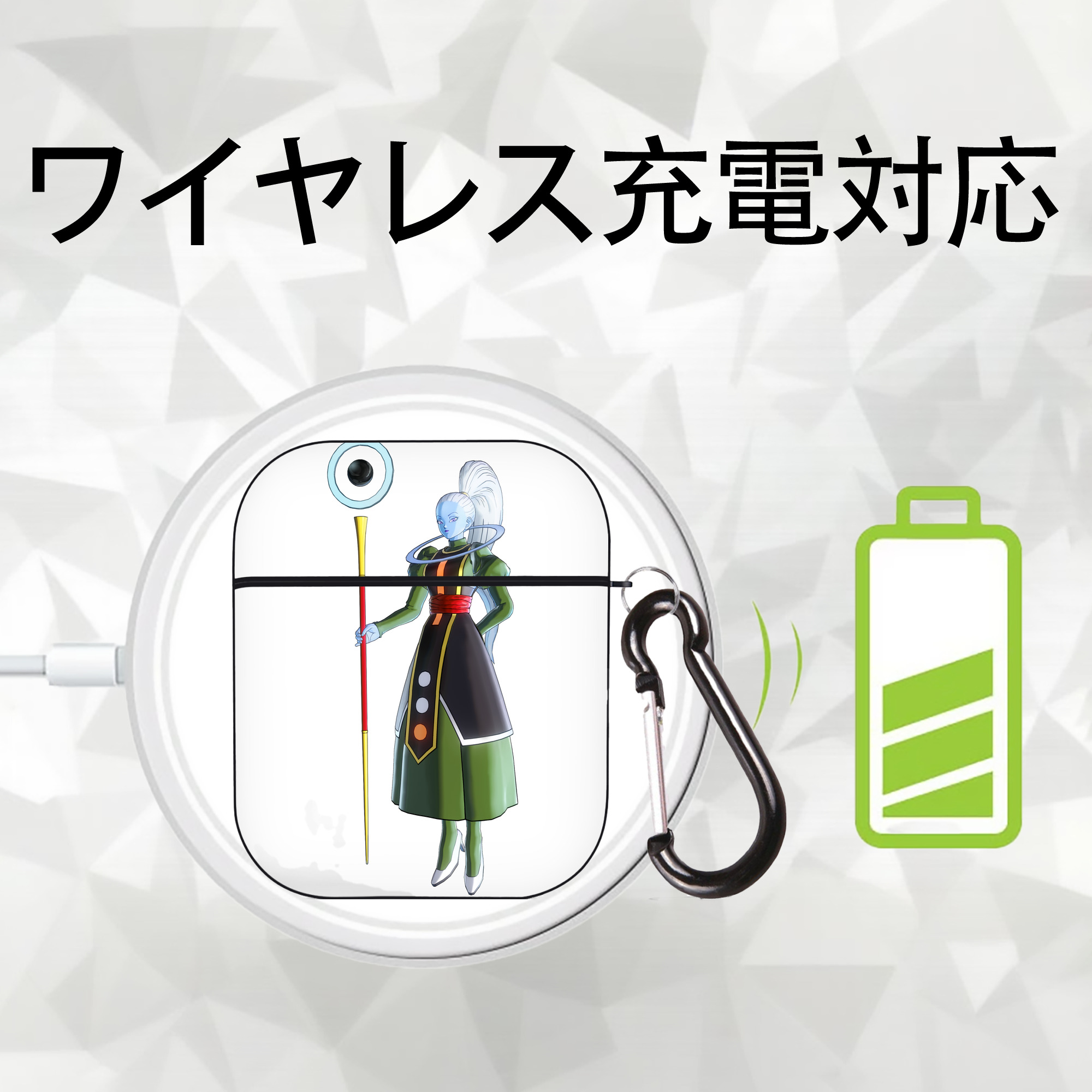 ドラゴンボール DRAGON BALL AirPods 第2世代保護ケース ハードシェル ブラック 耐衝撃・防指紋・カラビナ付き