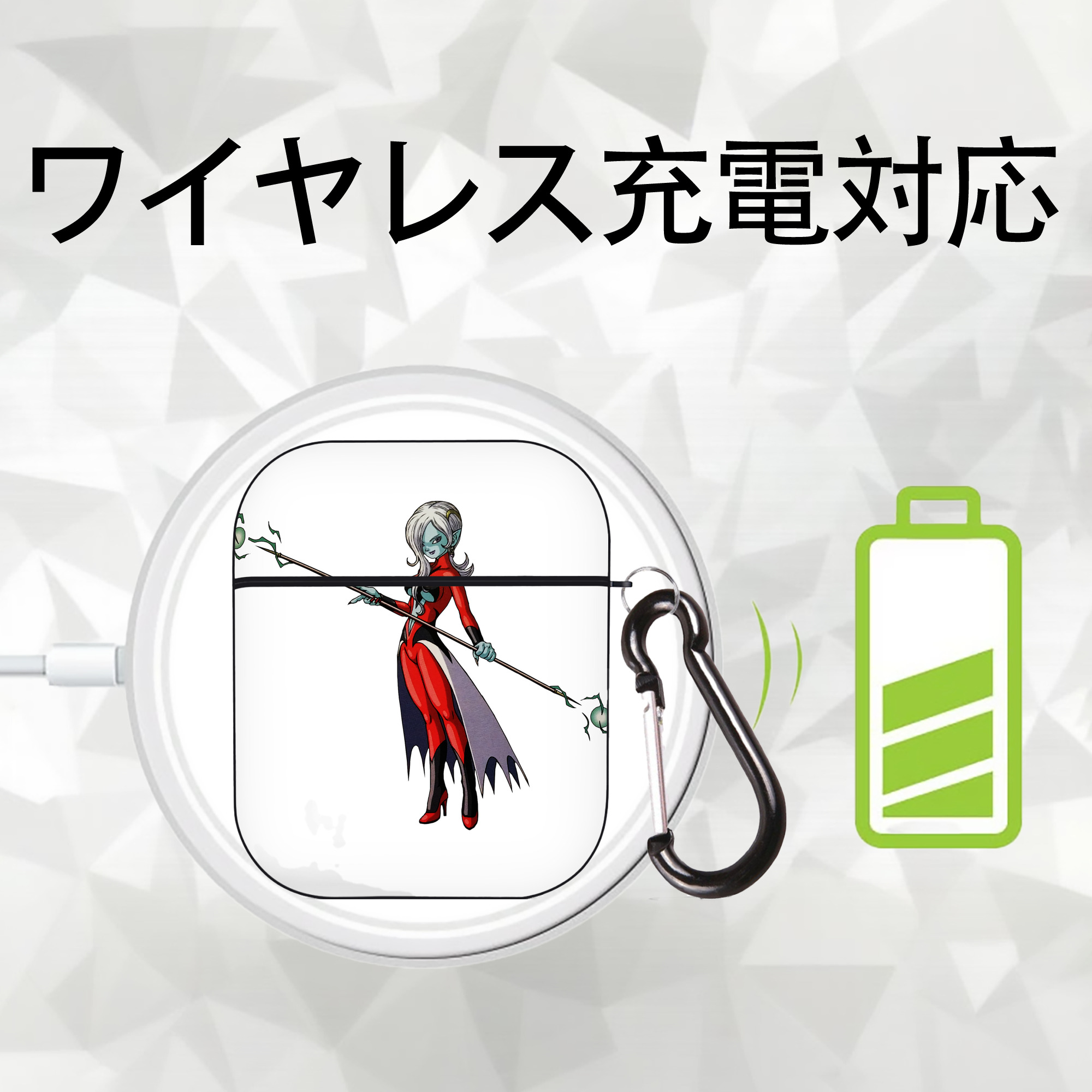 ドラゴンボール DRAGON BALL AirPods 第2世代保護ケース ハードシェル ブラック 耐衝撃・防指紋・カラビナ付き