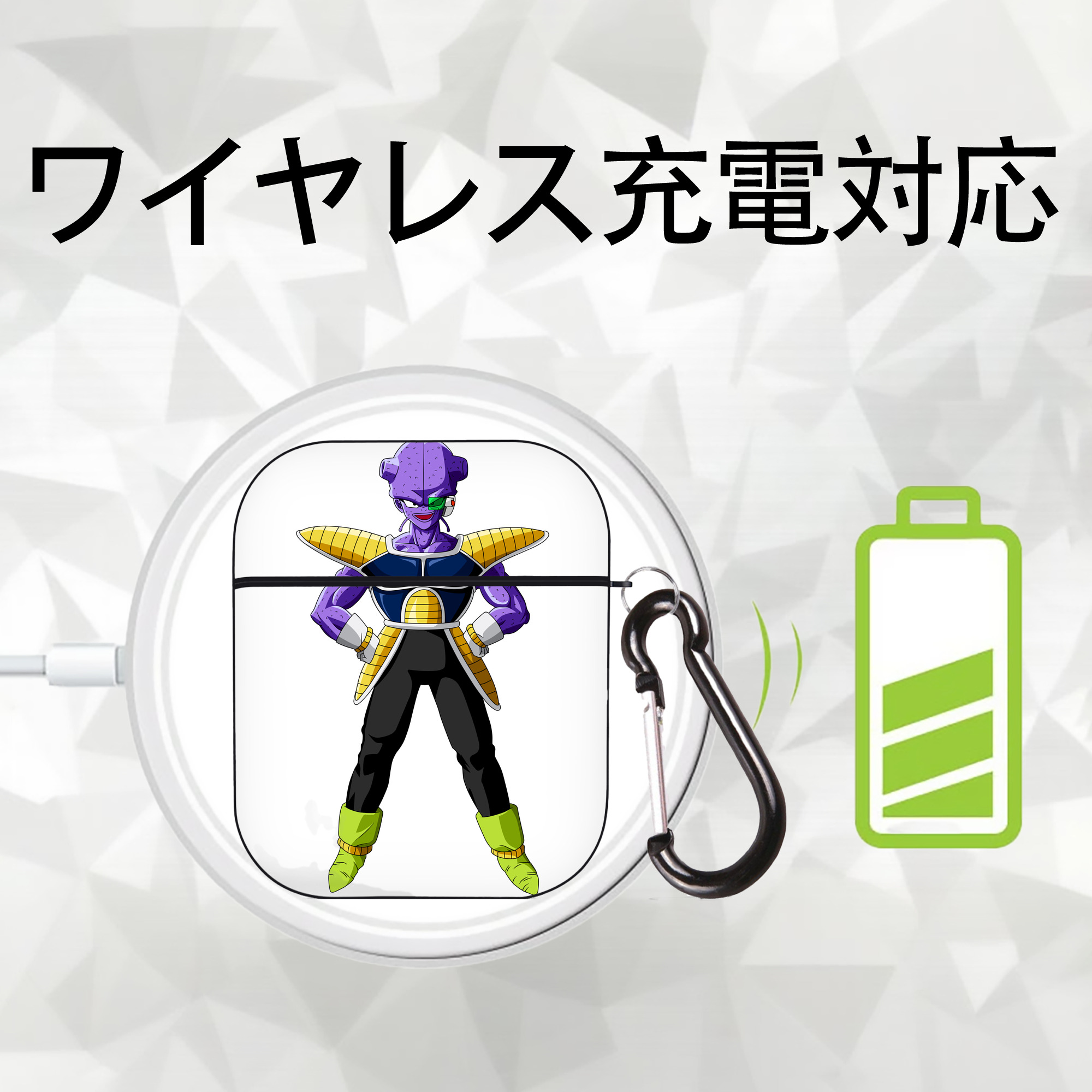ドラゴンボール DRAGON BALL AirPods 第2世代保護ケース ハードシェル ブラック 耐衝撃・防指紋・カラビナ付き