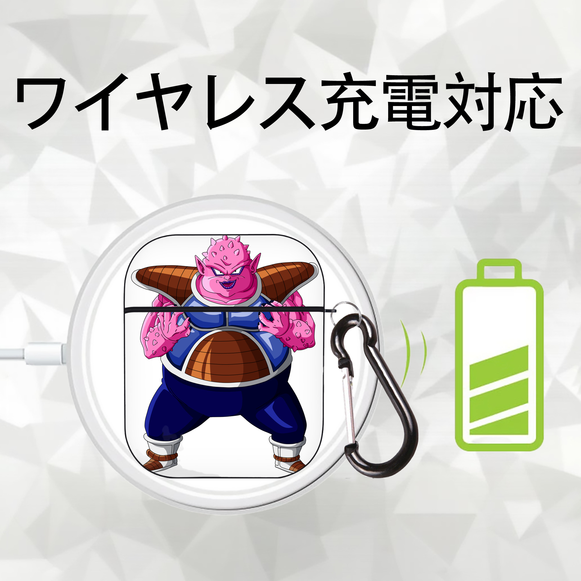 ドラゴンボール DRAGON BALL AirPods 第2世代保護ケース ハードシェル ブラック 耐衝撃・防指紋・カラビナ付き