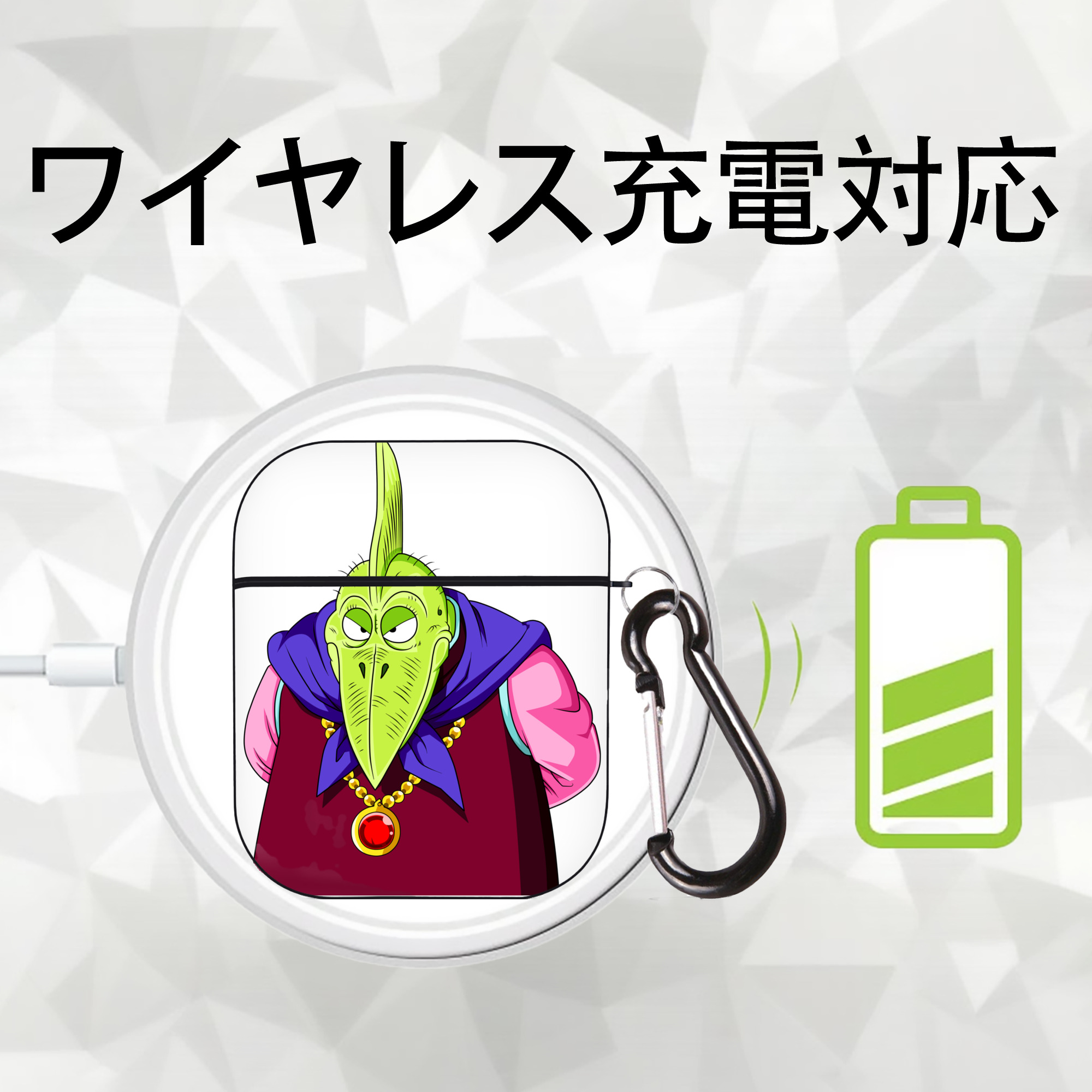 ドラゴンボール DRAGON BALL AirPods 第2世代保護ケース ハードシェル ブラック 耐衝撃・防指紋・カラビナ付き