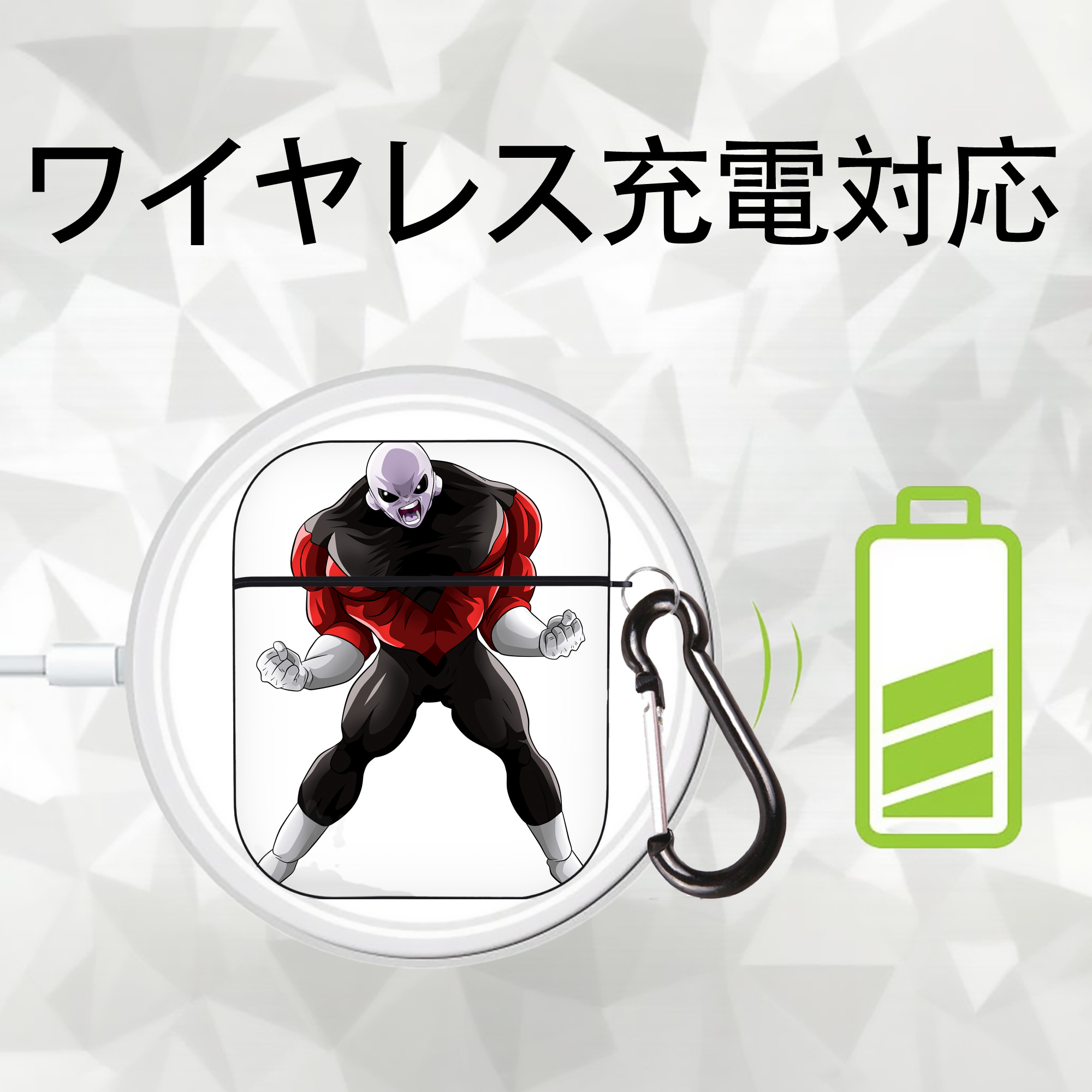 ドラゴンボール DRAGON BALL AirPods 第2世代保護ケース ハードシェル ブラック 耐衝撃・防指紋・カラビナ付き