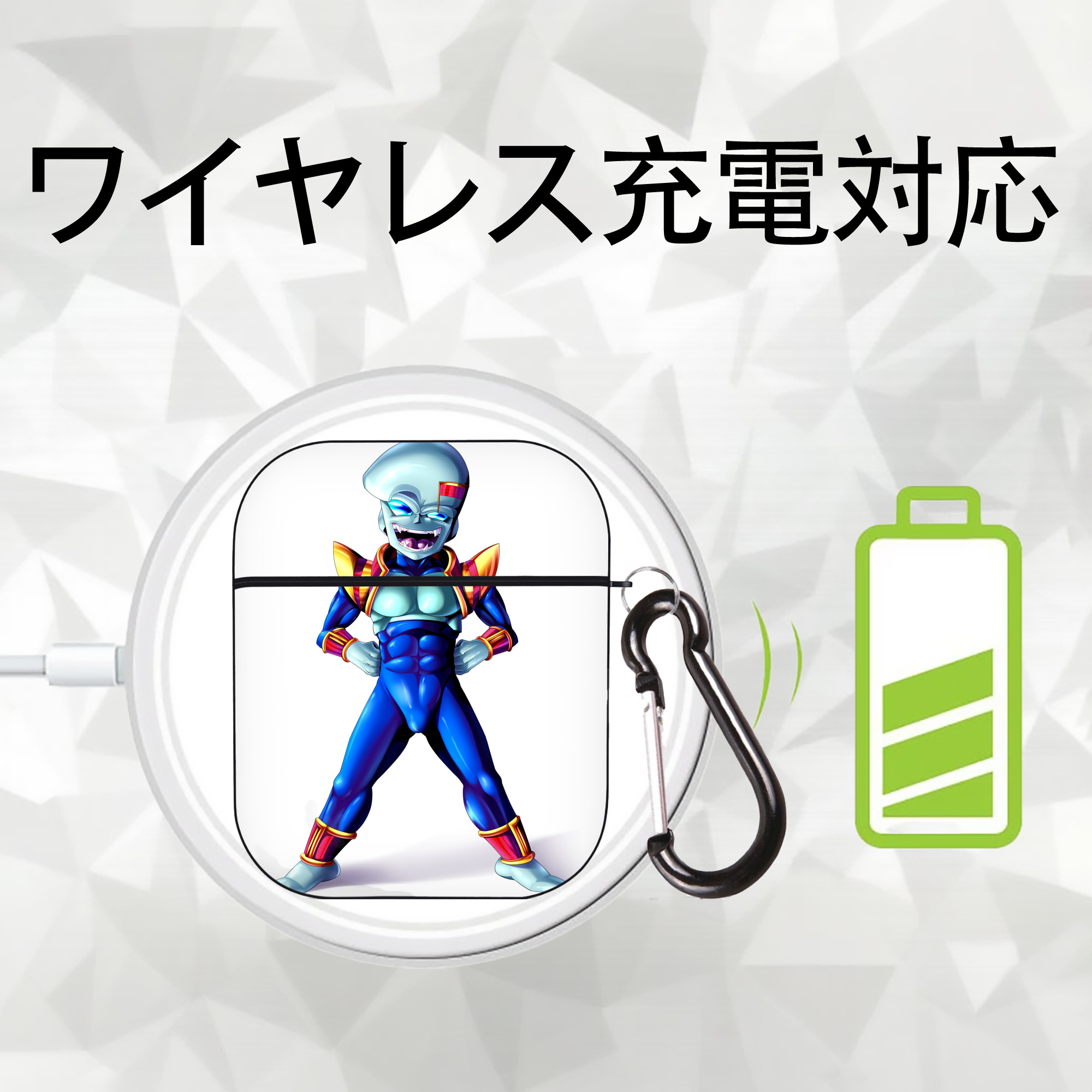 ドラゴンボール DRAGON BALL AirPods 第2世代保護ケース ハードシェル ブラック 耐衝撃・防指紋・カラビナ付き