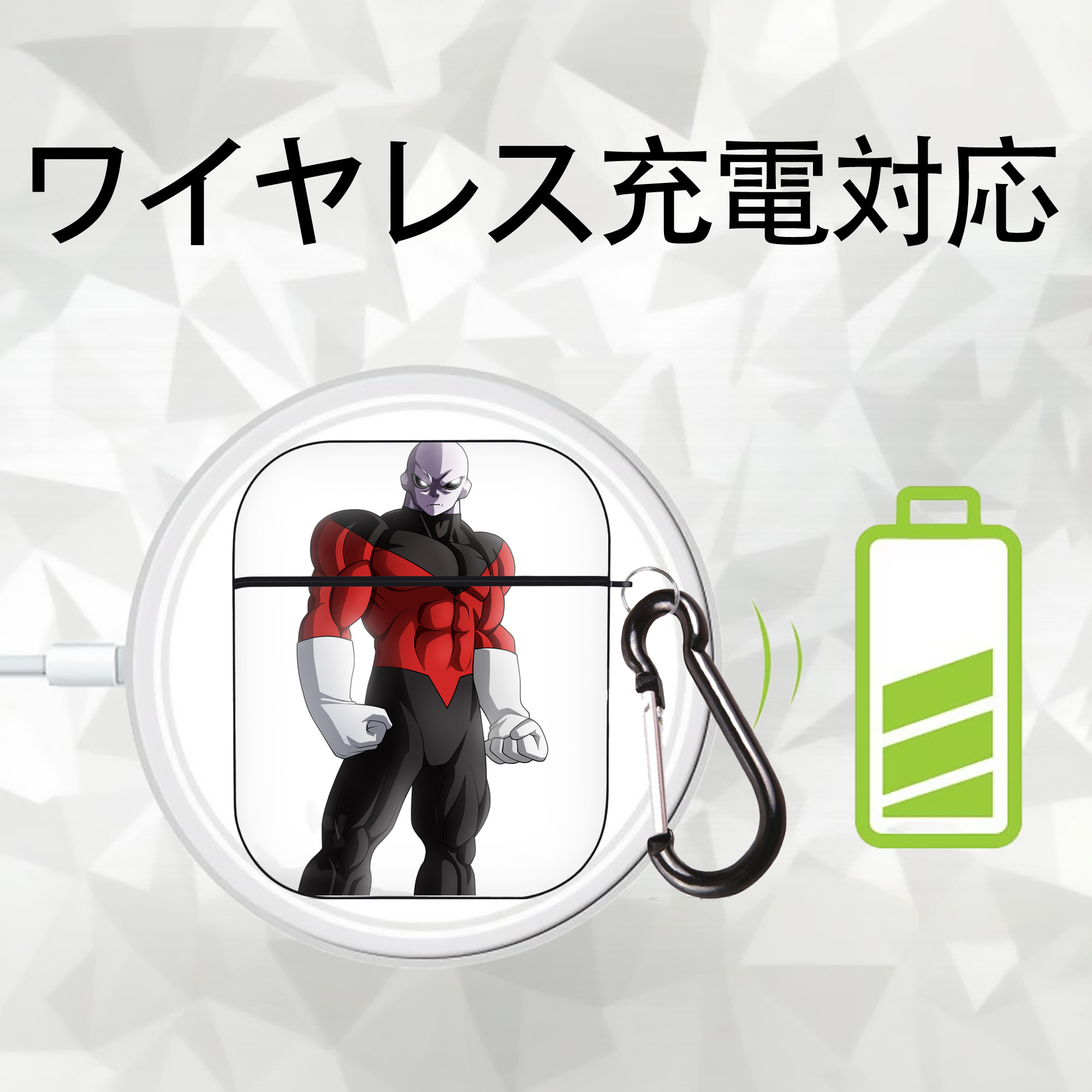 ドラゴンボール DRAGON BALL AirPods 第2世代保護ケース ハードシェル ブラック 耐衝撃・防指紋・カラビナ付き