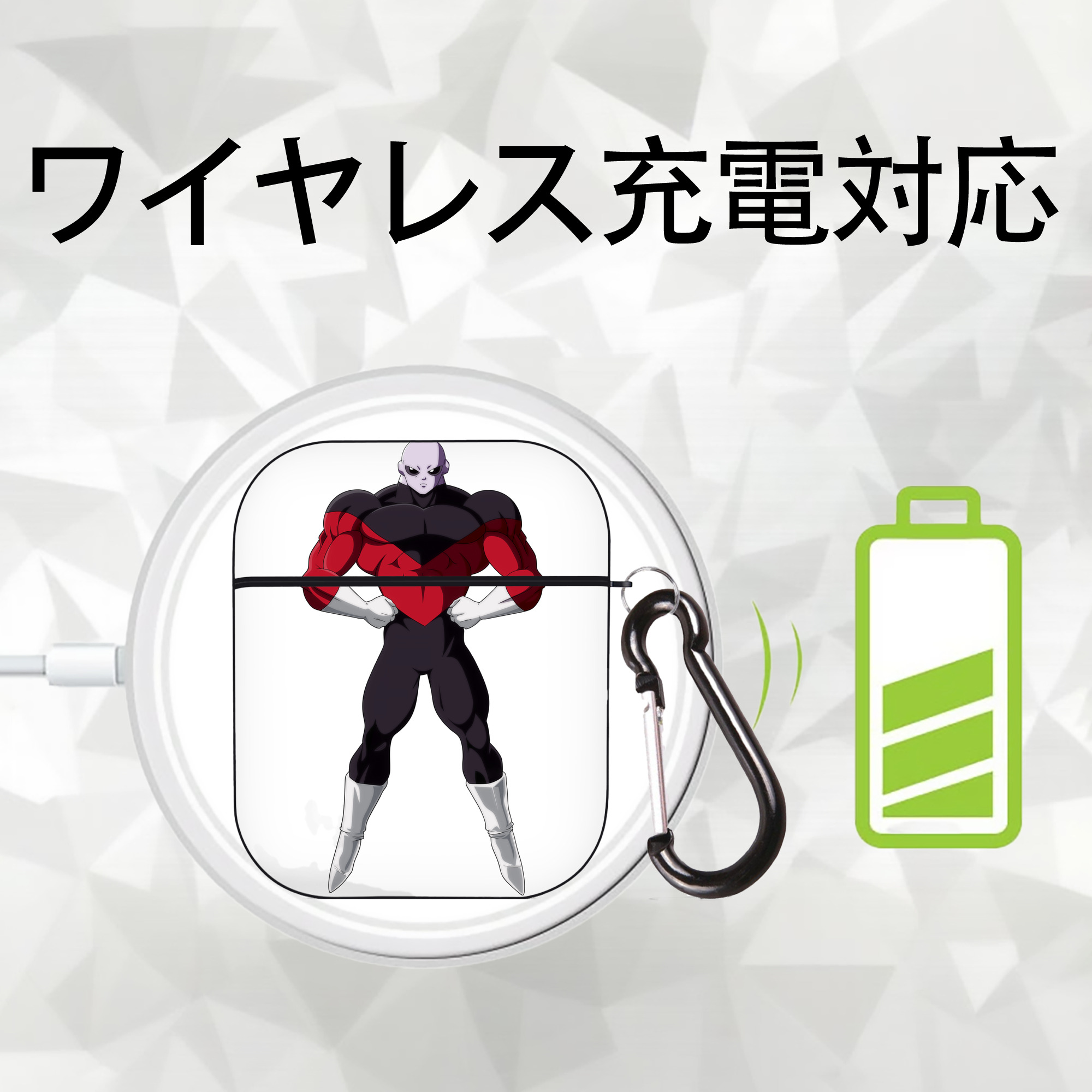 ドラゴンボール DRAGON BALL AirPods 第2世代保護ケース ハードシェル ブラック 耐衝撃・防指紋・カラビナ付き
