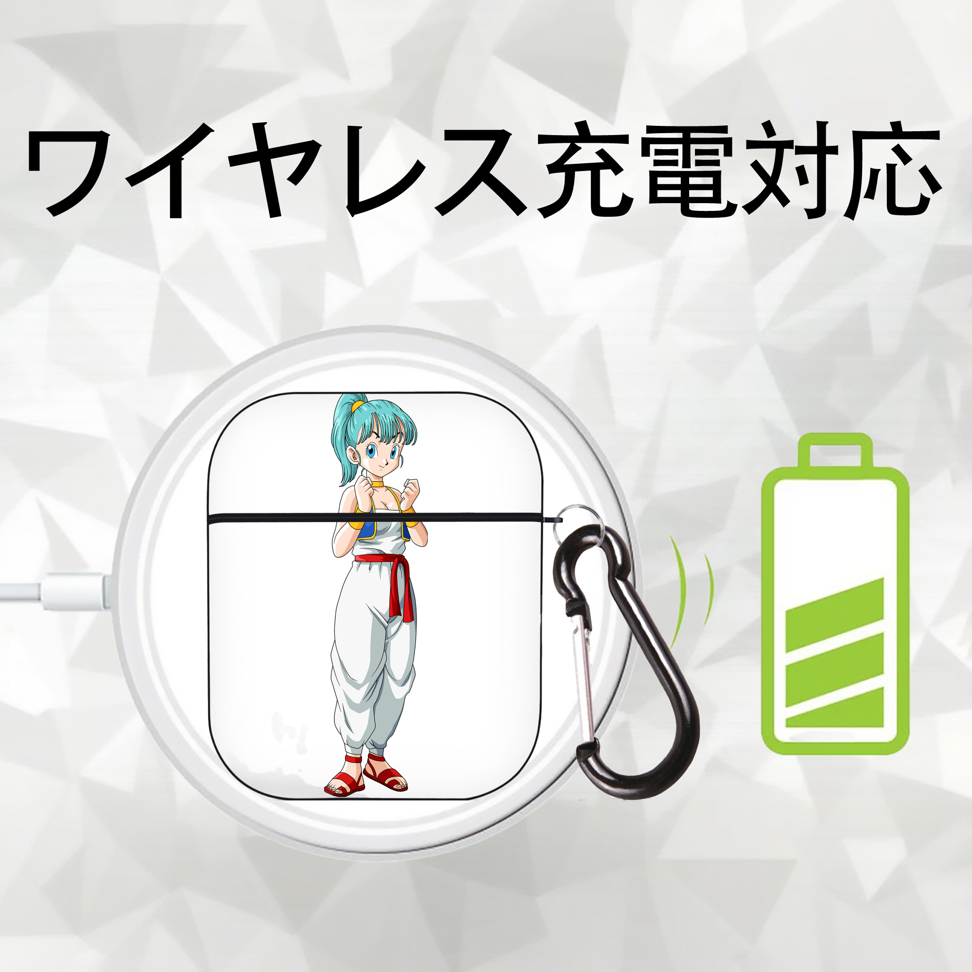 ドラゴンボール DRAGON BALL AirPods 第2世代保護ケース ハードシェル ブラック 耐衝撃・防指紋・カラビナ付き