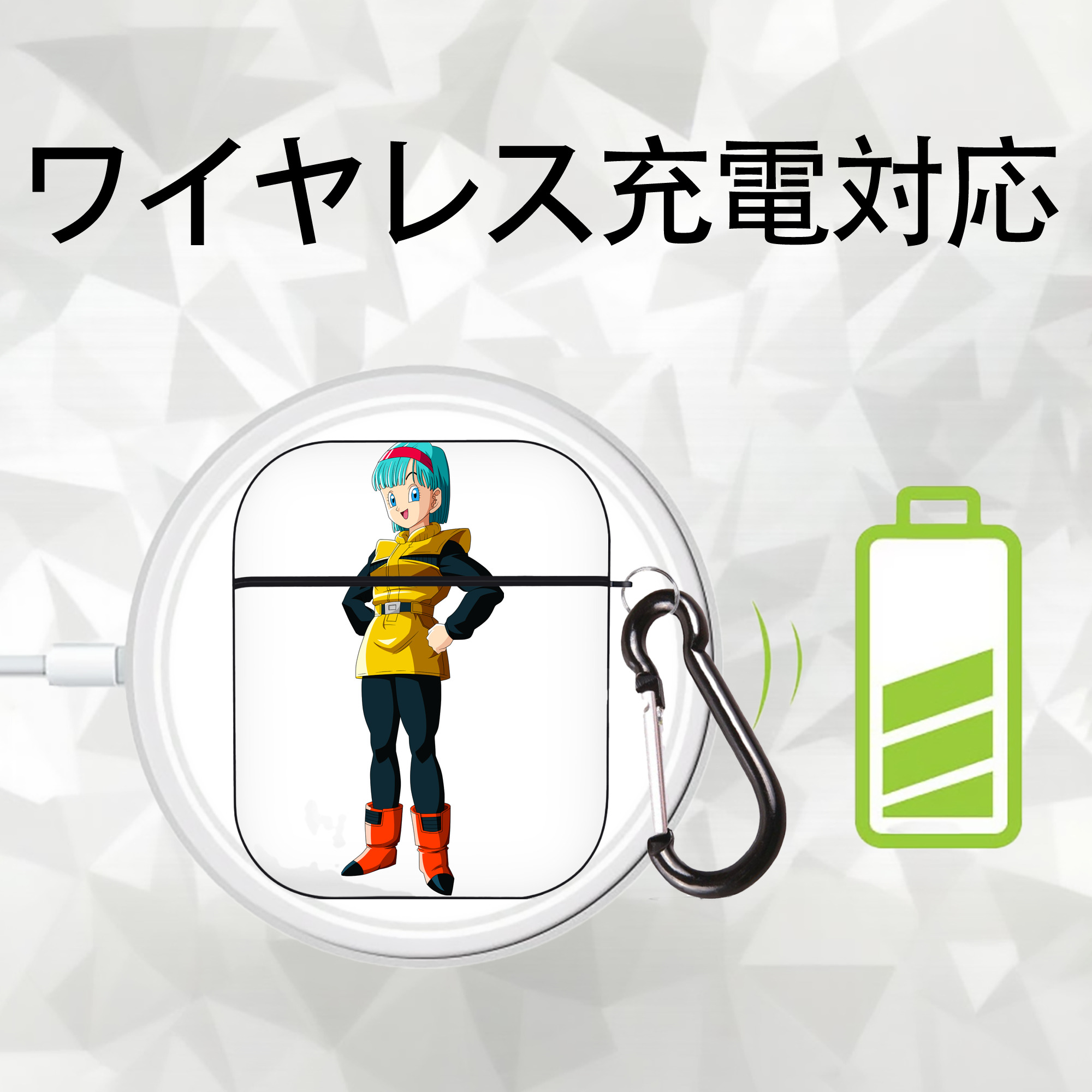 ドラゴンボール DRAGON BALL AirPods 第2世代保護ケース ハードシェル ブラック 耐衝撃・防指紋・カラビナ付き