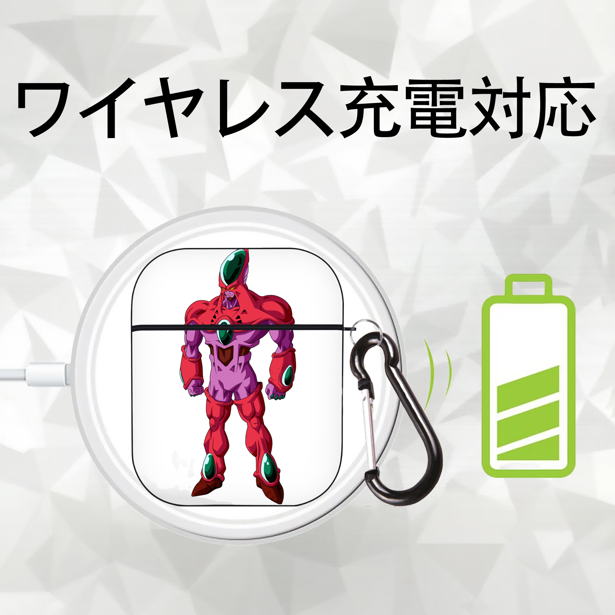 ドラゴンボール DRAGON BALL AirPods 第2世代保護ケース ハードシェル ブラック 耐衝撃・防指紋・カラビナ付き